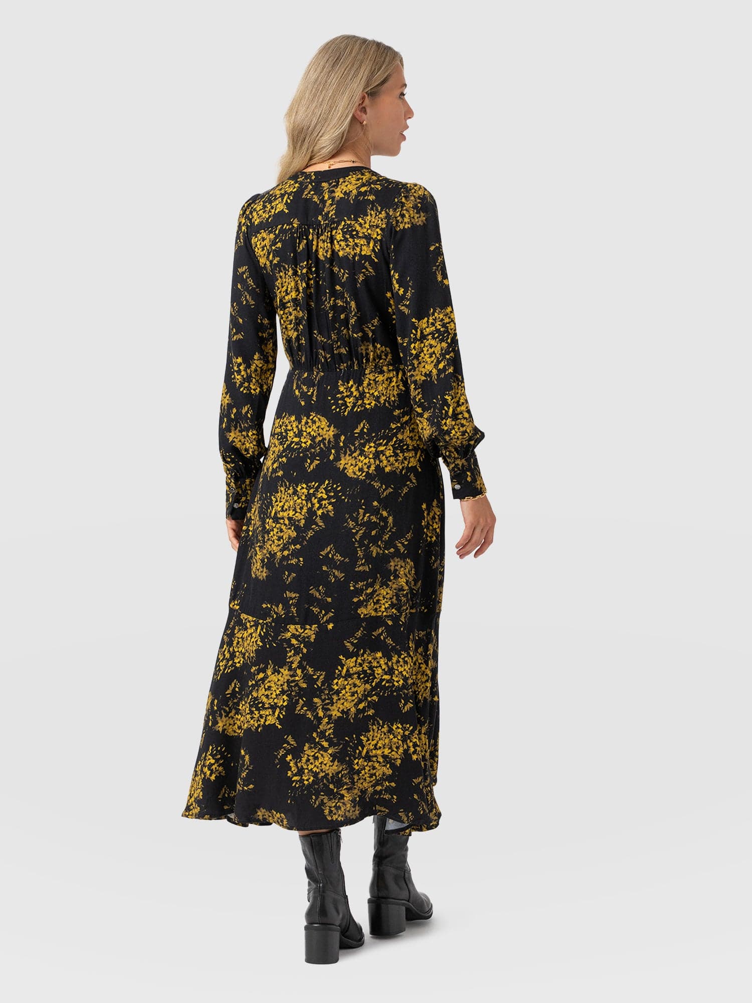 Adaline Zip Up Dress - Yellow Mimosa - Image 6
