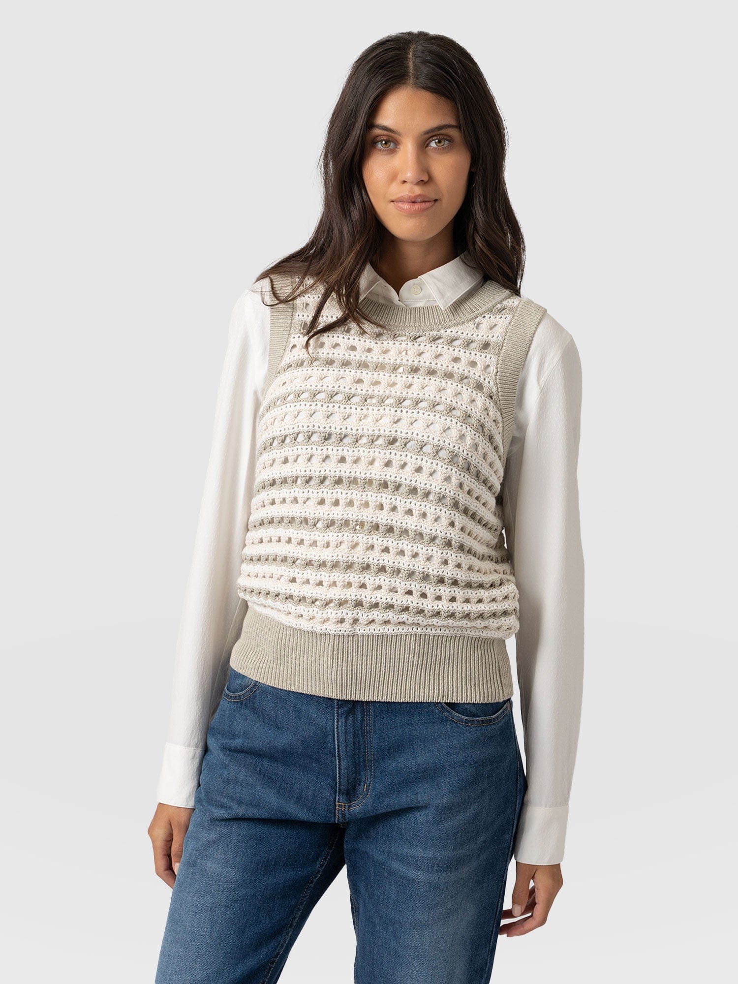 Adler Sleeveless Knit - Beige - Image 2