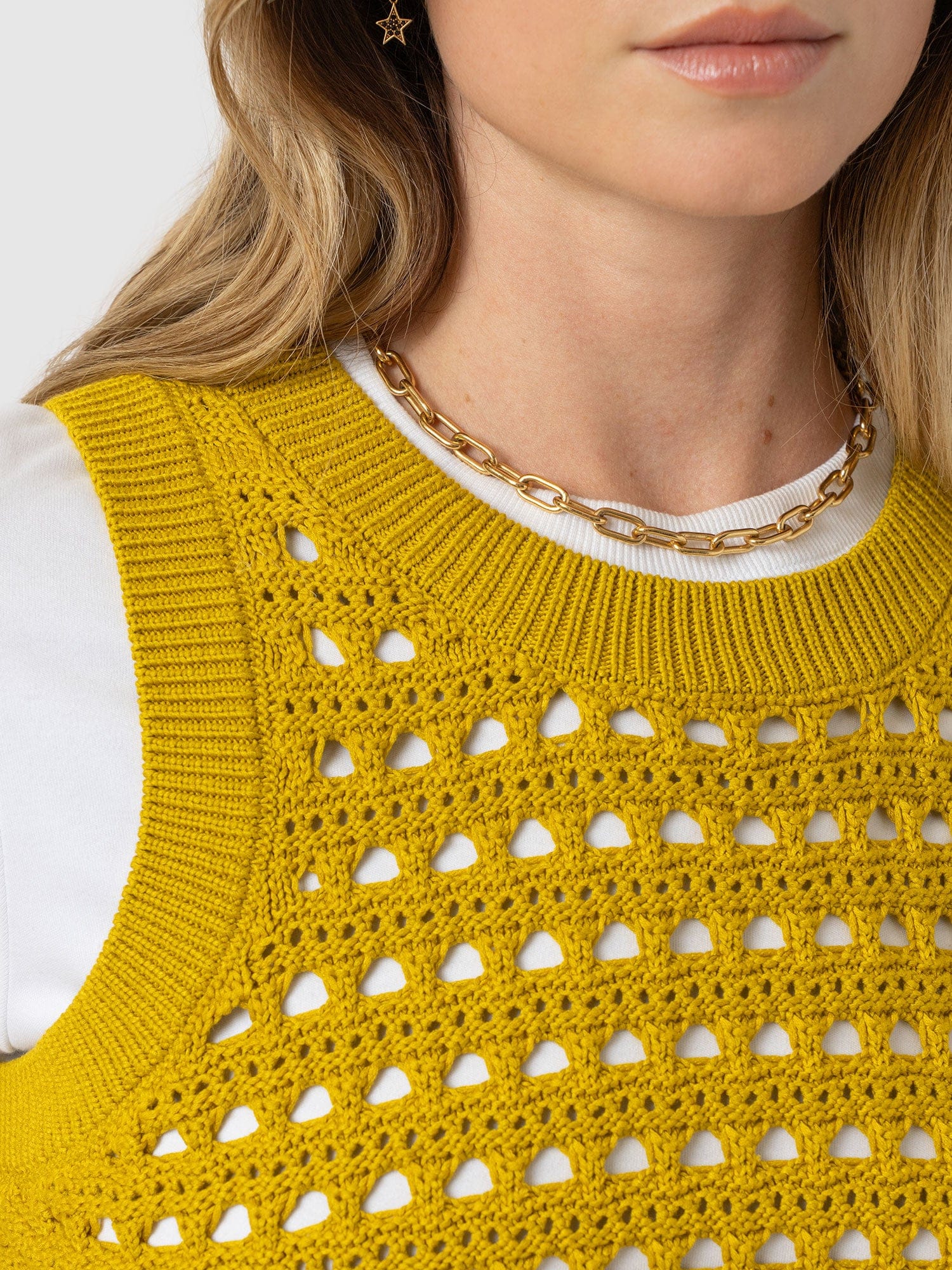 Adler Sleeveless Knit - Mustard - Image 4