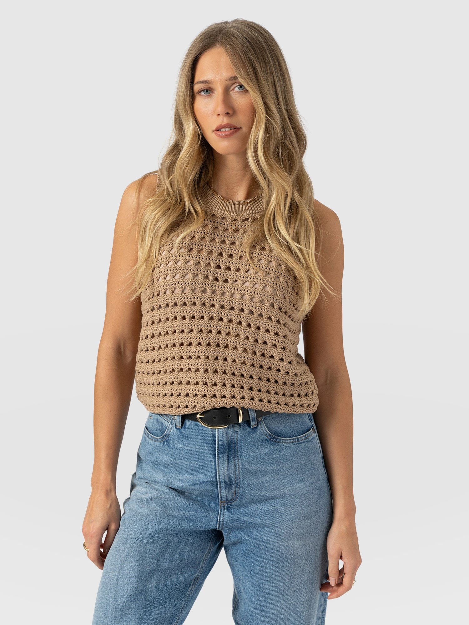 Adler Sleeveless Knit - Camel - Image 2