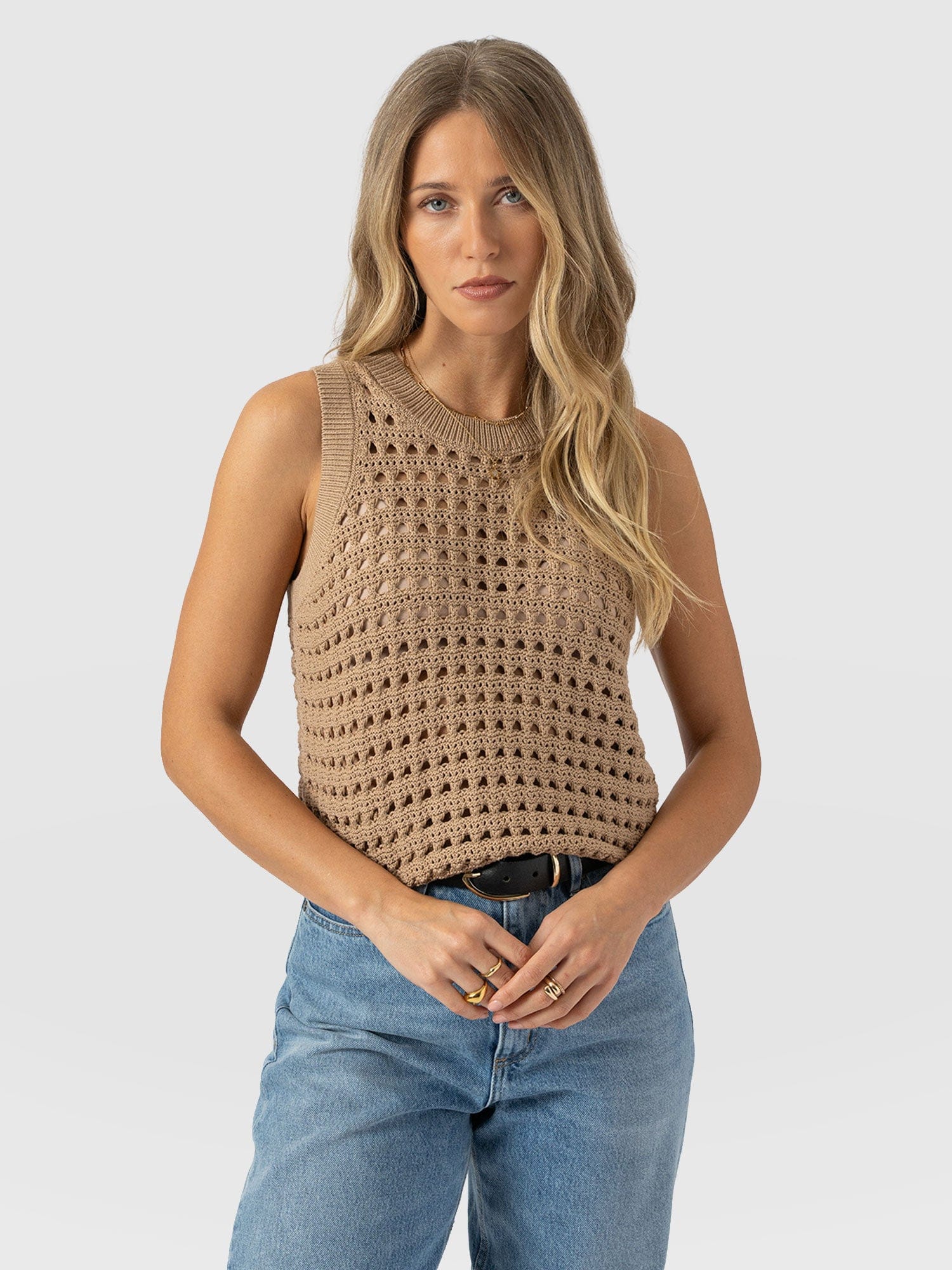 Adler Sleeveless Knit - Camel - Image 3