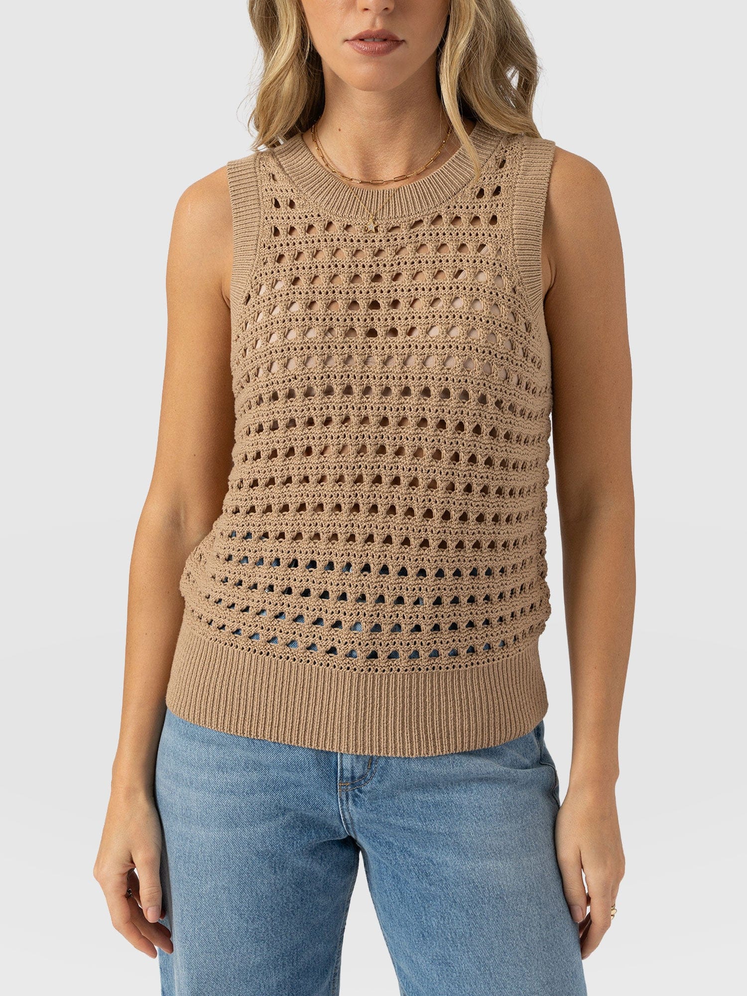 Adler Sleeveless Knit - Camel - Image 4
