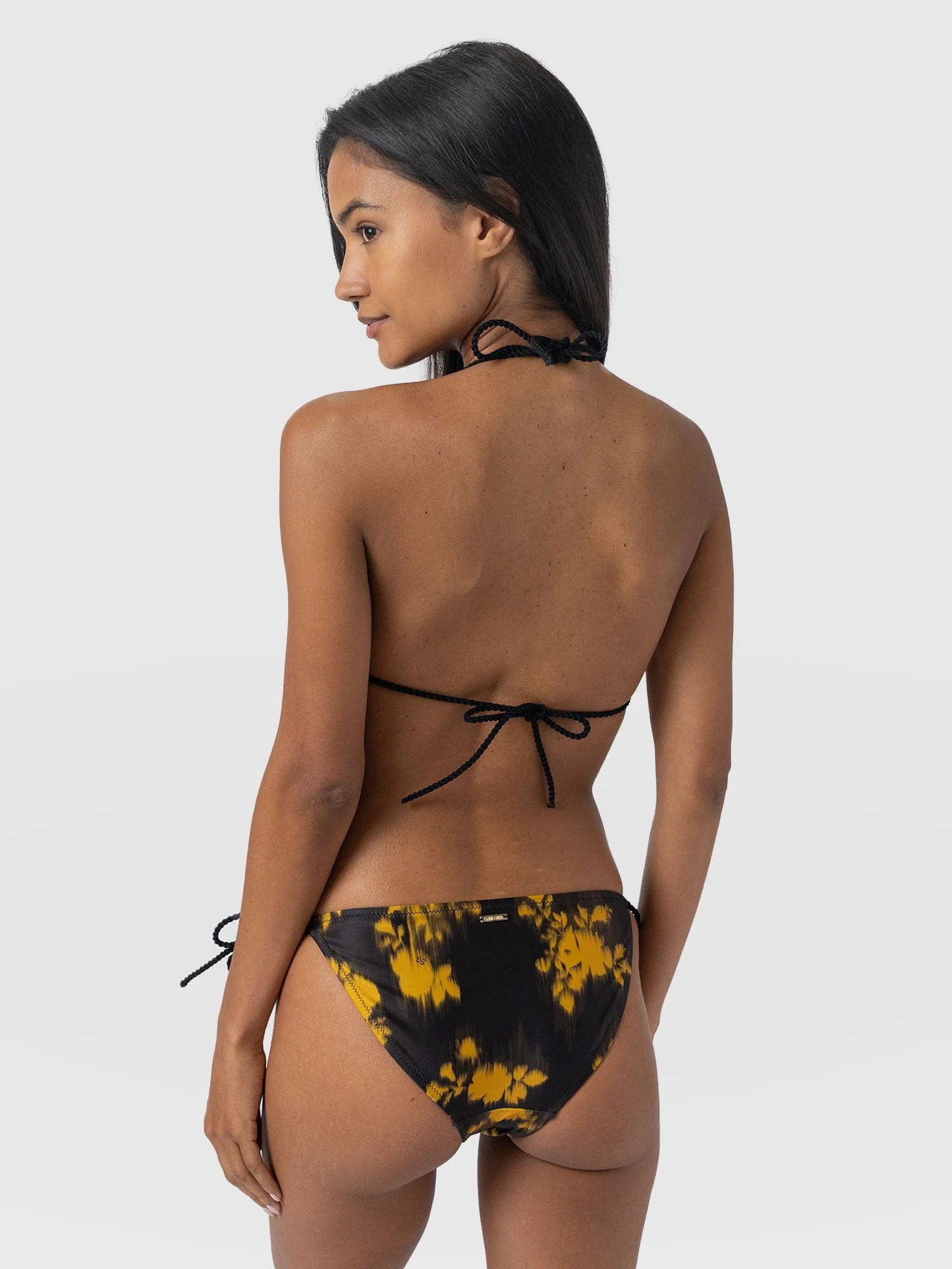 Alba Tie Side Bikini Bottom - Yellow Fade Floral - Image 5