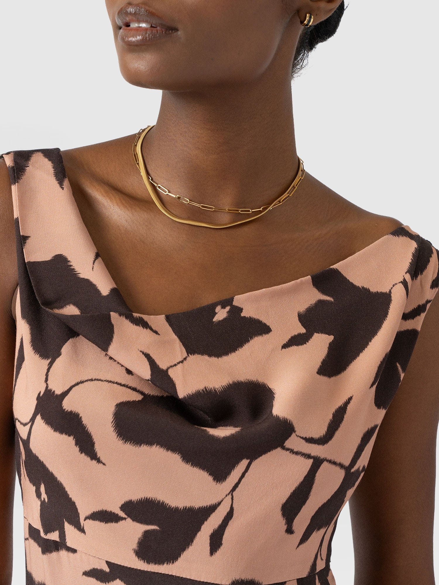 Alexis Dress - Brown Floral - Image 5