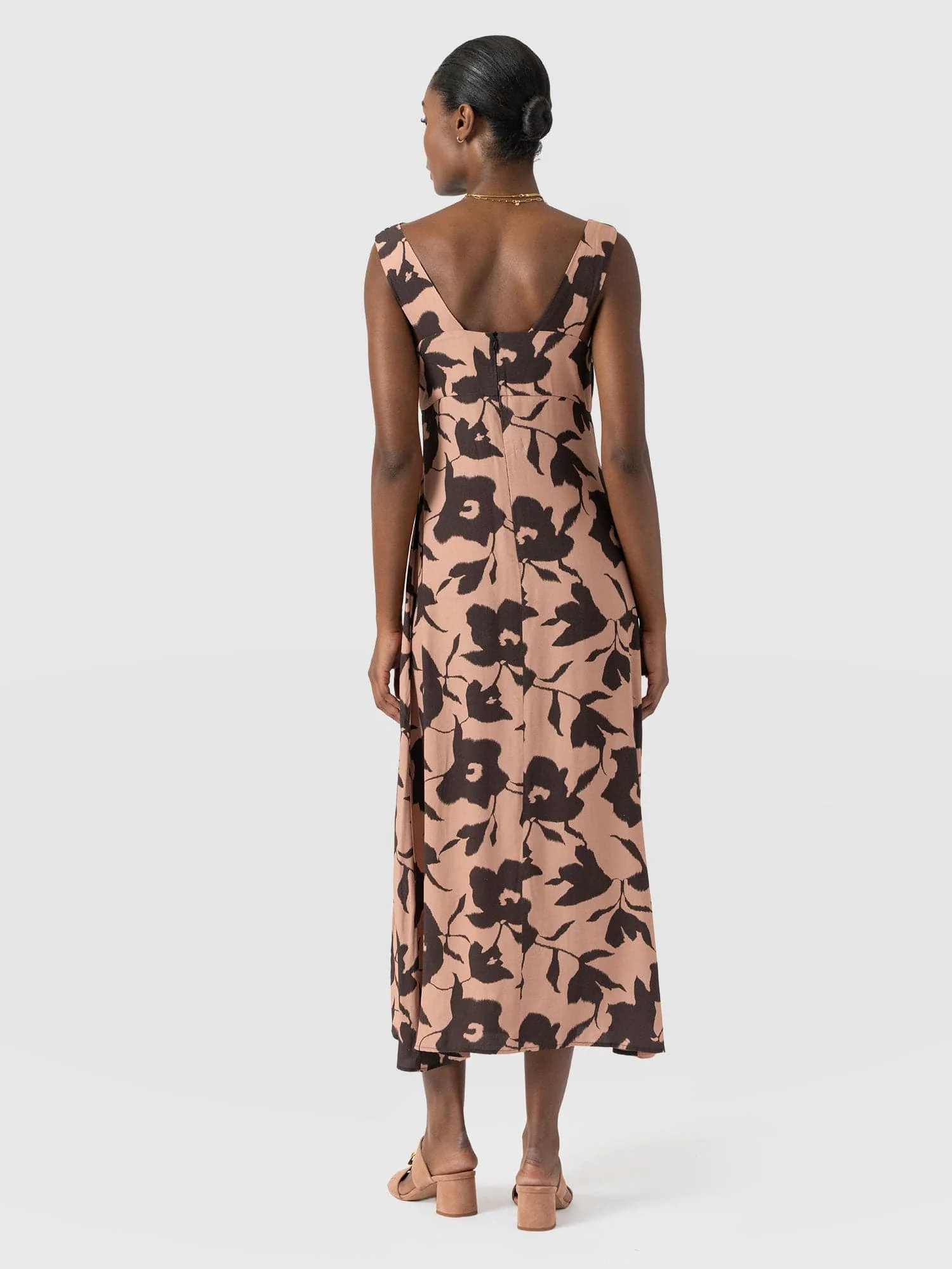 Alexis Dress - Brown Floral - Image 6