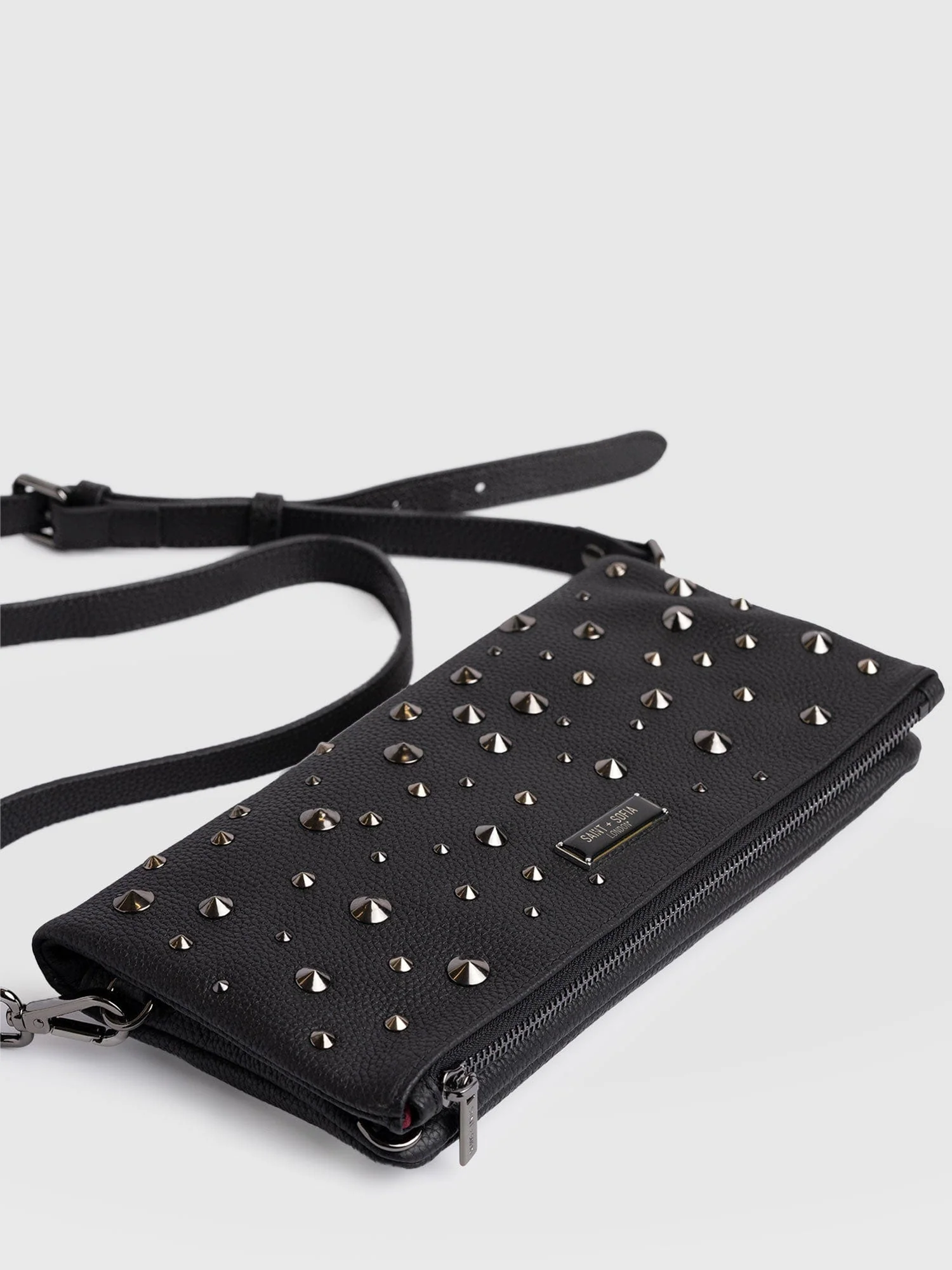 Alexis Studded Clutch - Black - Image 2