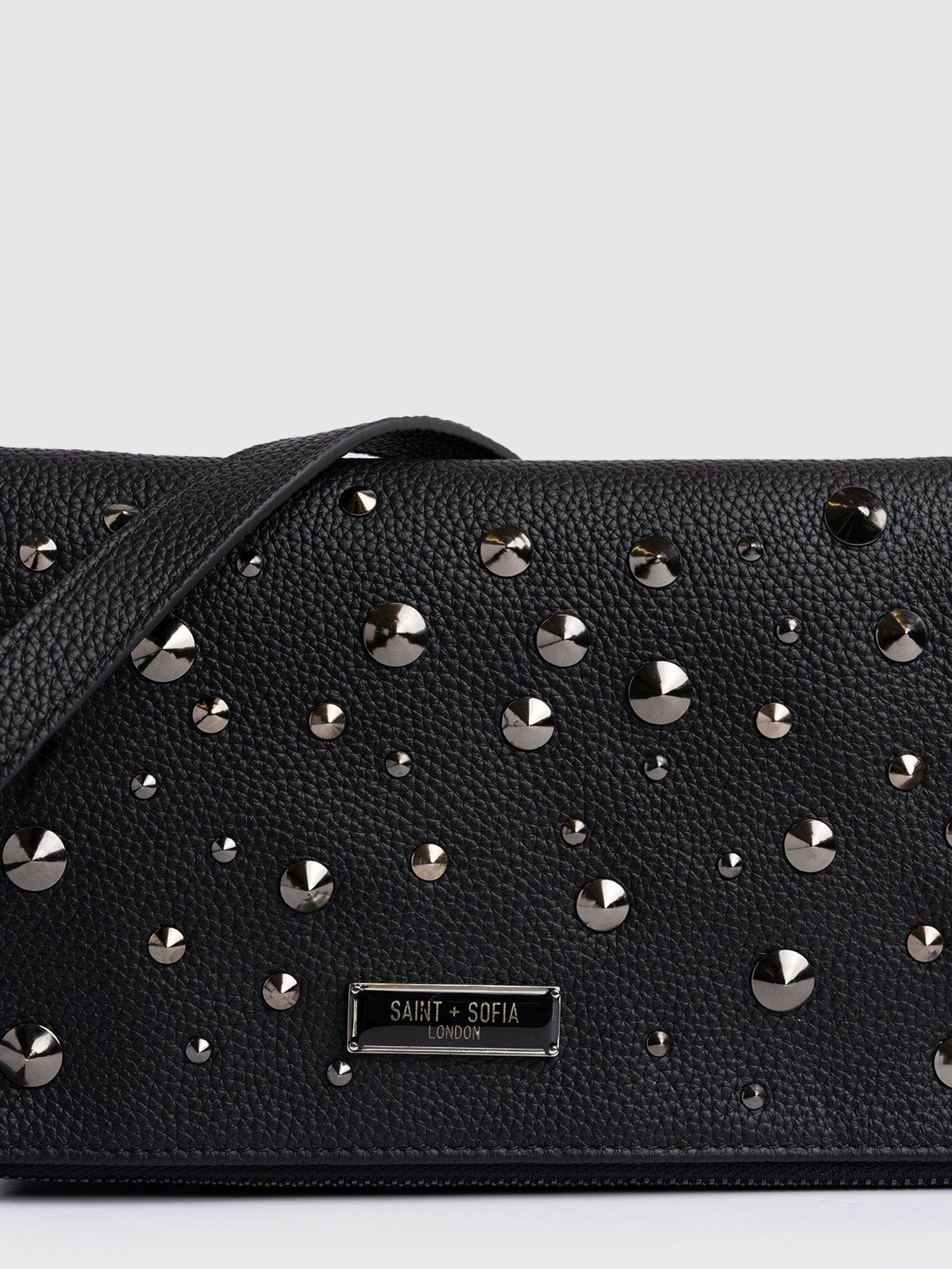 Alexis Studded Clutch - Black - Image 3