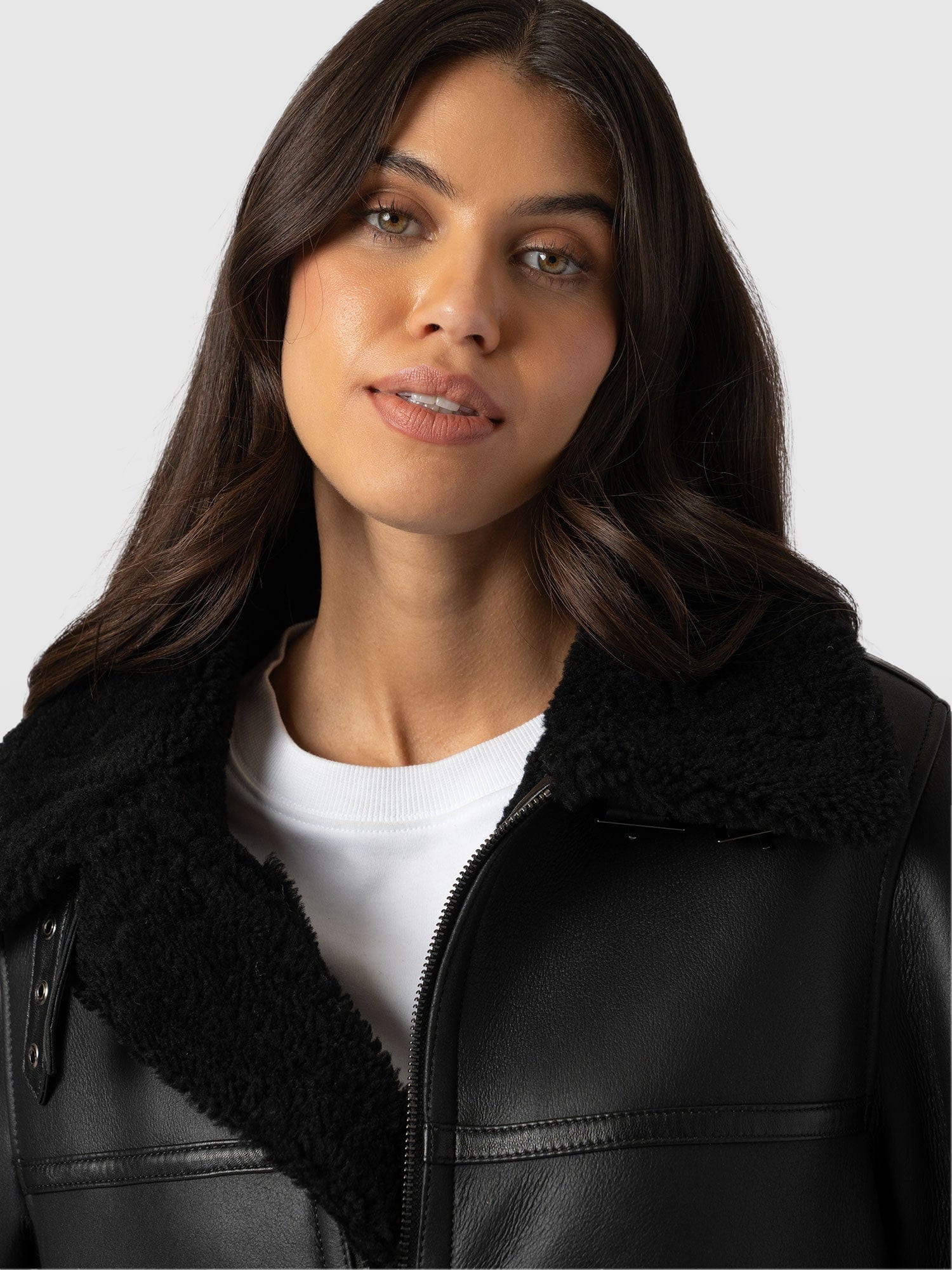 Amelia Aviator Jacket - Black - Image 4