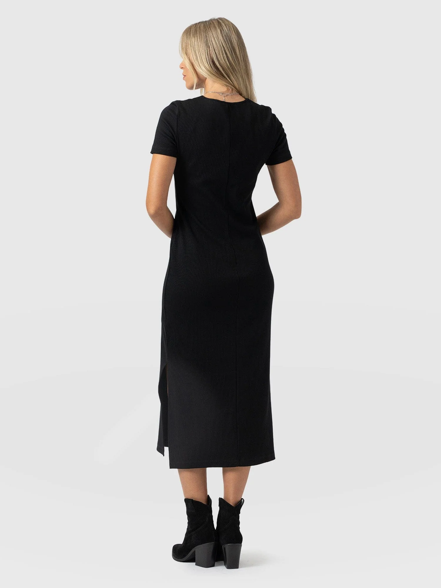 Andie V Neck Dress - Black Lace - Image 6