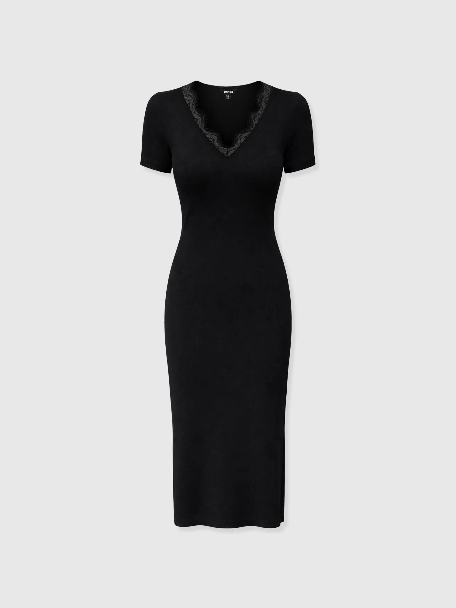 Andie V Neck Dress - Black Lace - Image 7