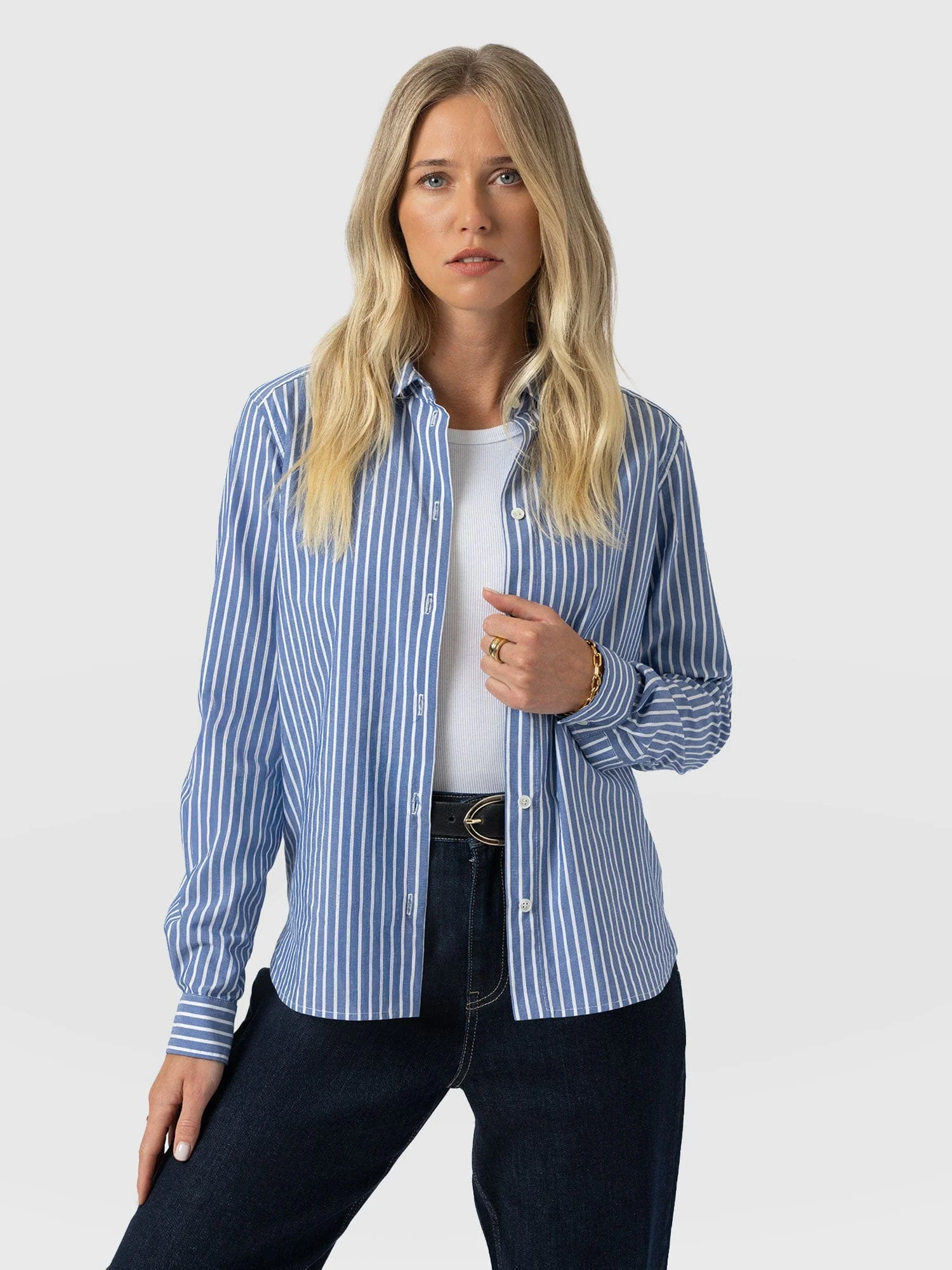 Anneliese Shirt - Blue Stripe - Image 2