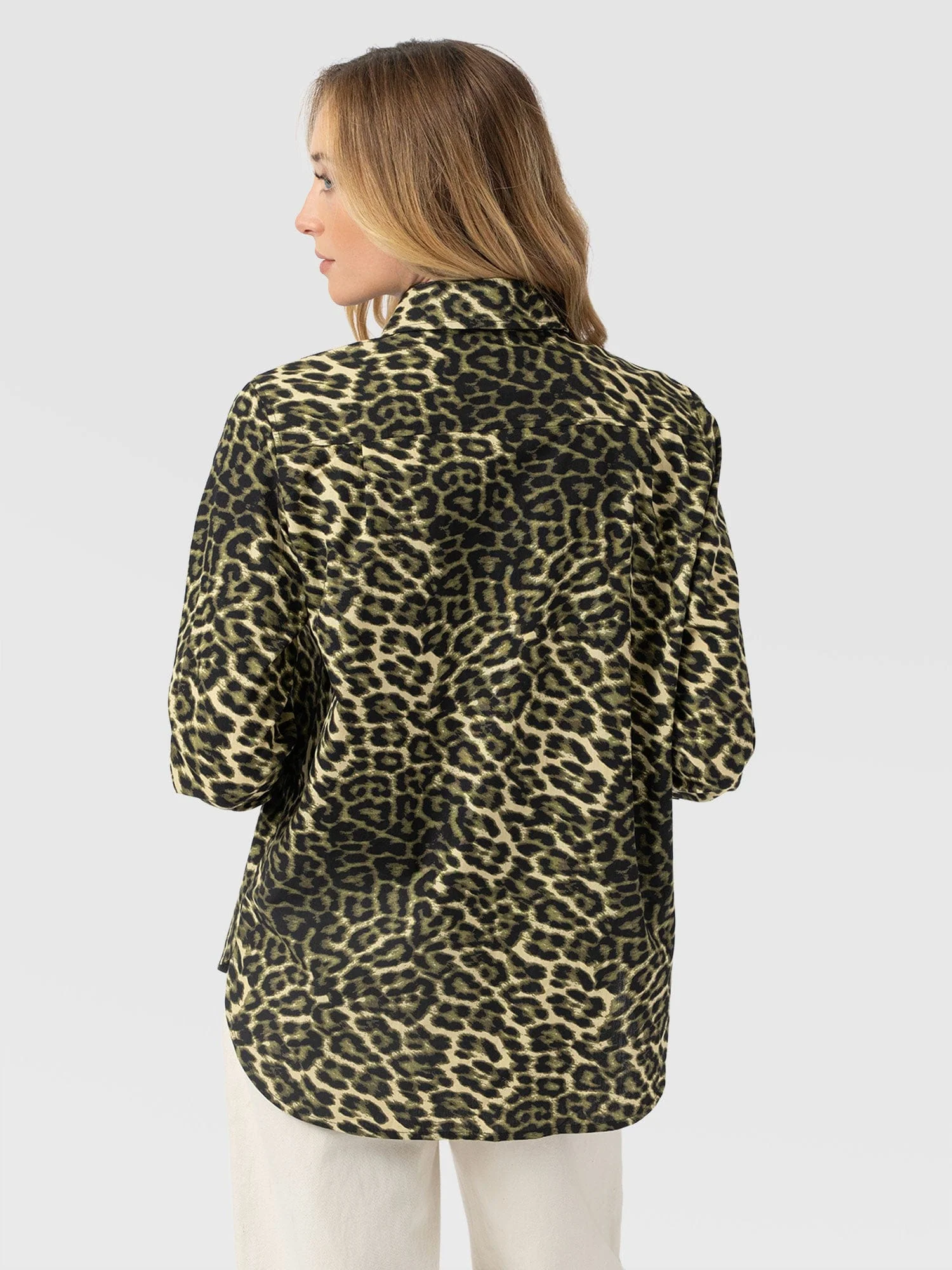 Anneliese Shirt - Green Leopard - Image 6