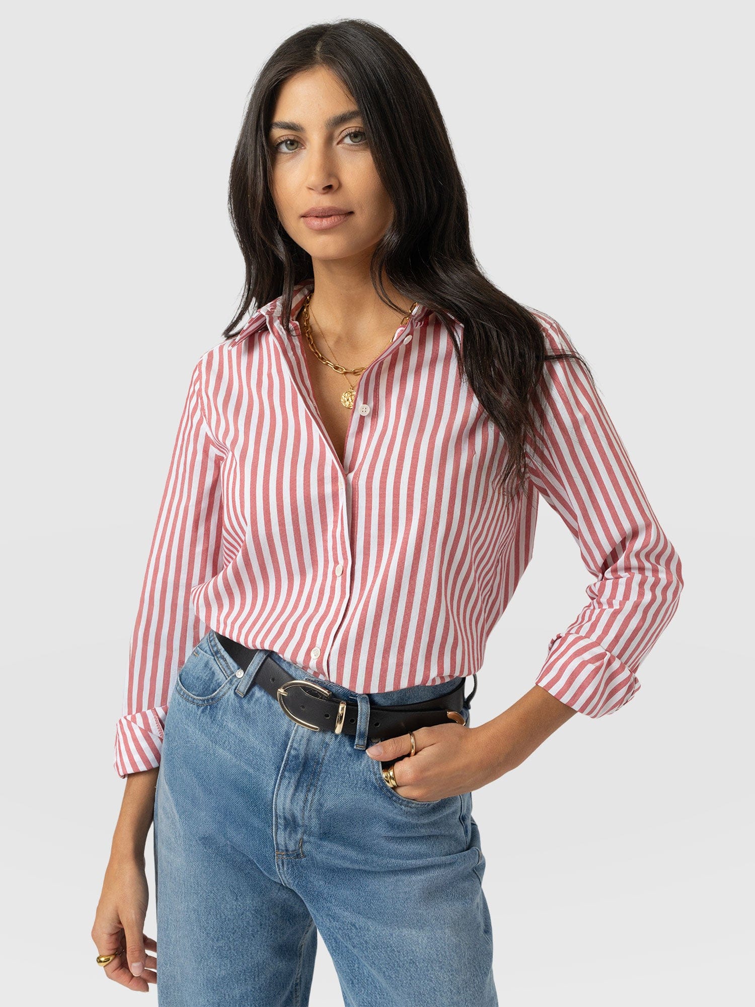 Anneliese Shirt - Red Stripe - Image 3