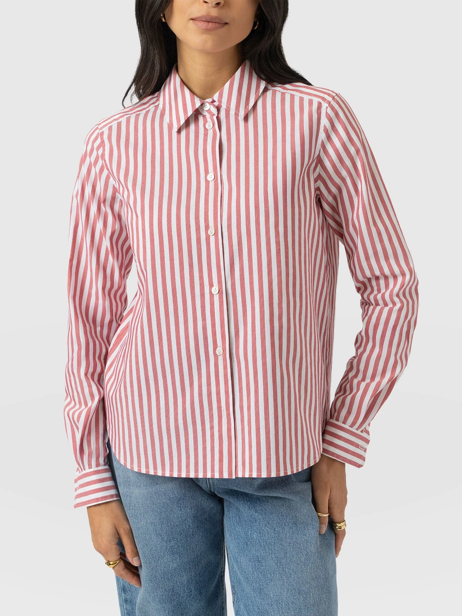 Anneliese Shirt - Red Stripe - Image 5