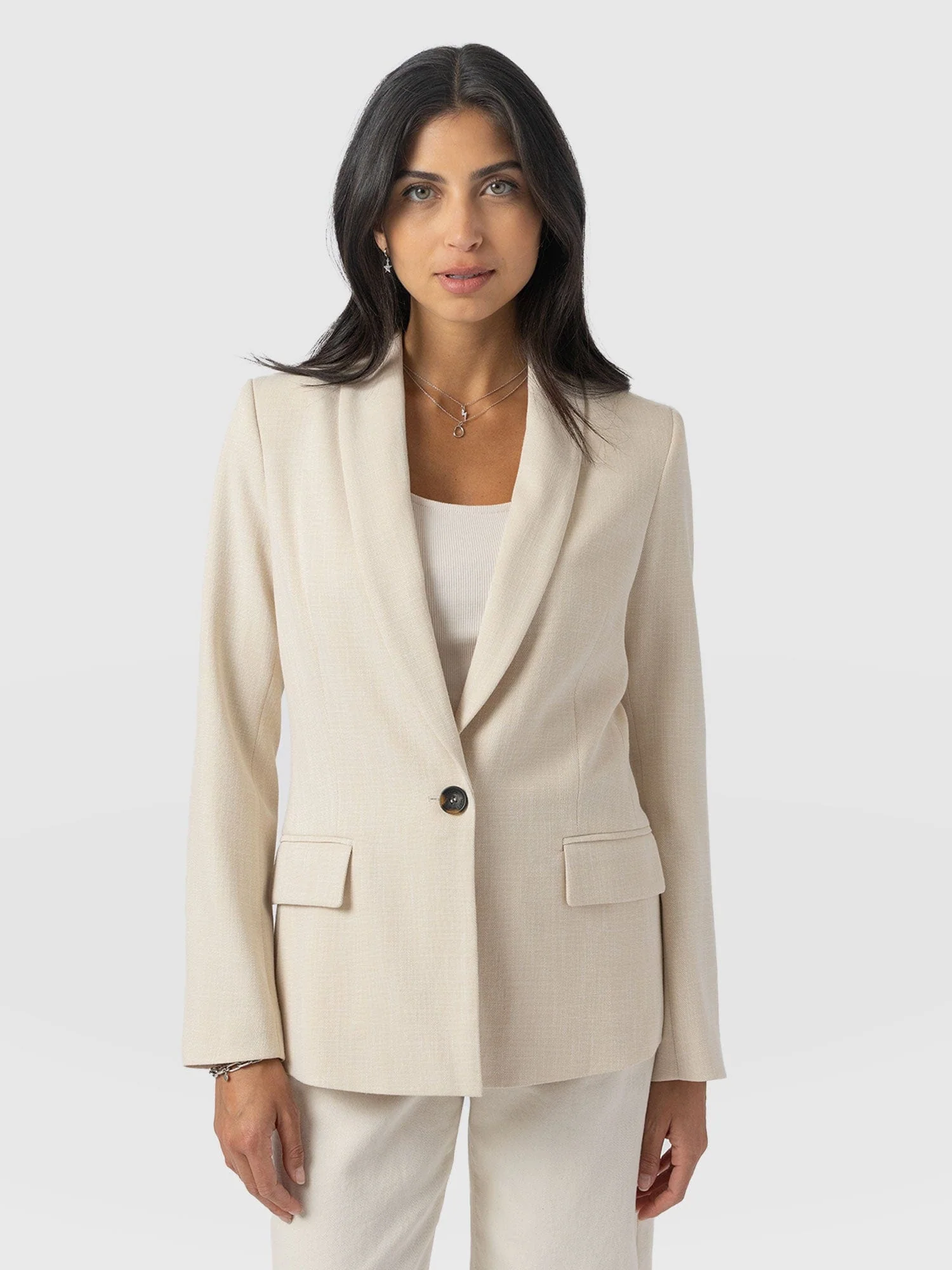 Argent Blazer - Cream - Image 2
