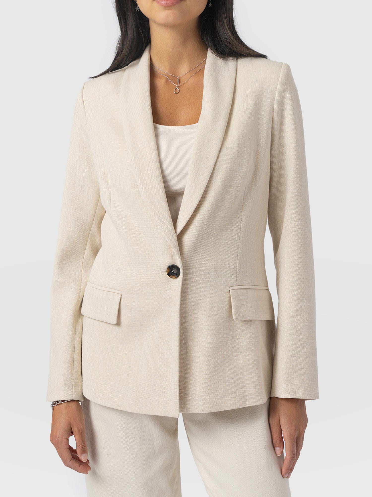Argent Blazer - Cream - Image 3