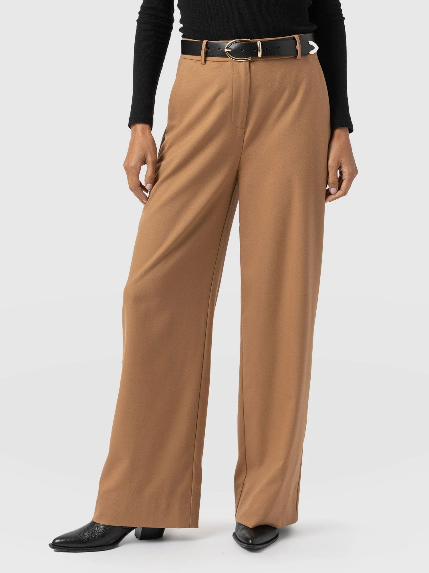 Argent Wide Leg Pant - Camel - Image 2