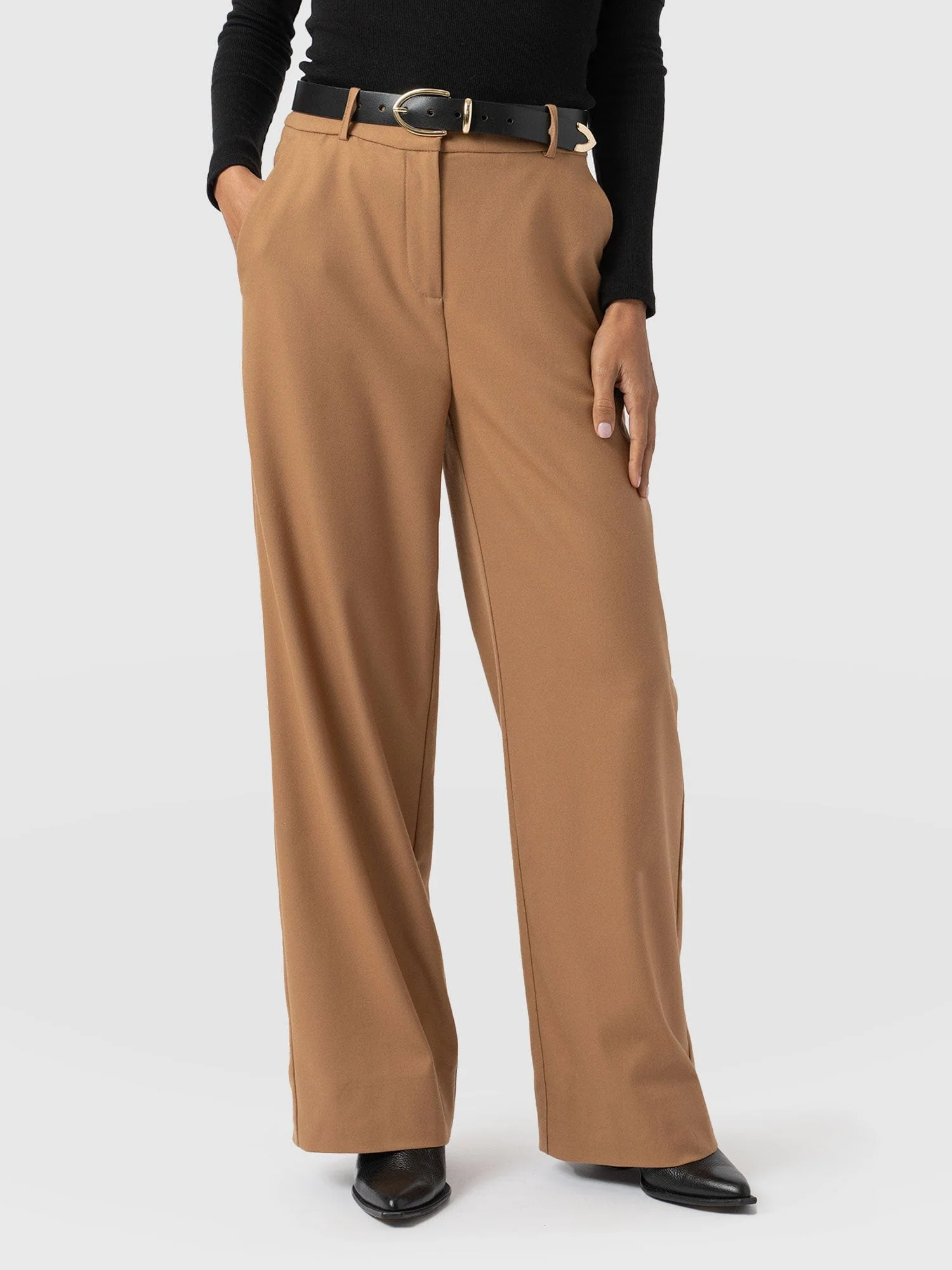 Argent Wide Leg Pant - Camel - Image 4