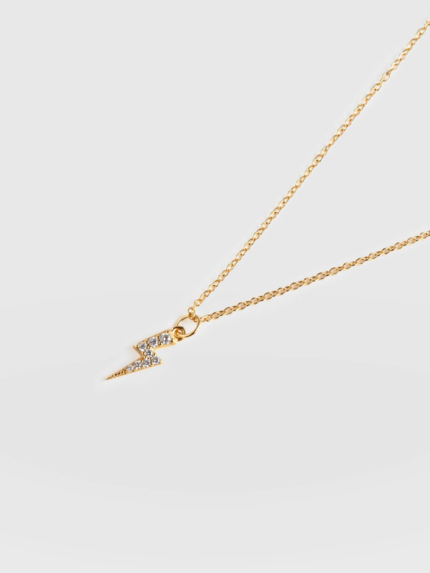 Astral Lightning Charm Necklace - Gold - Image 2