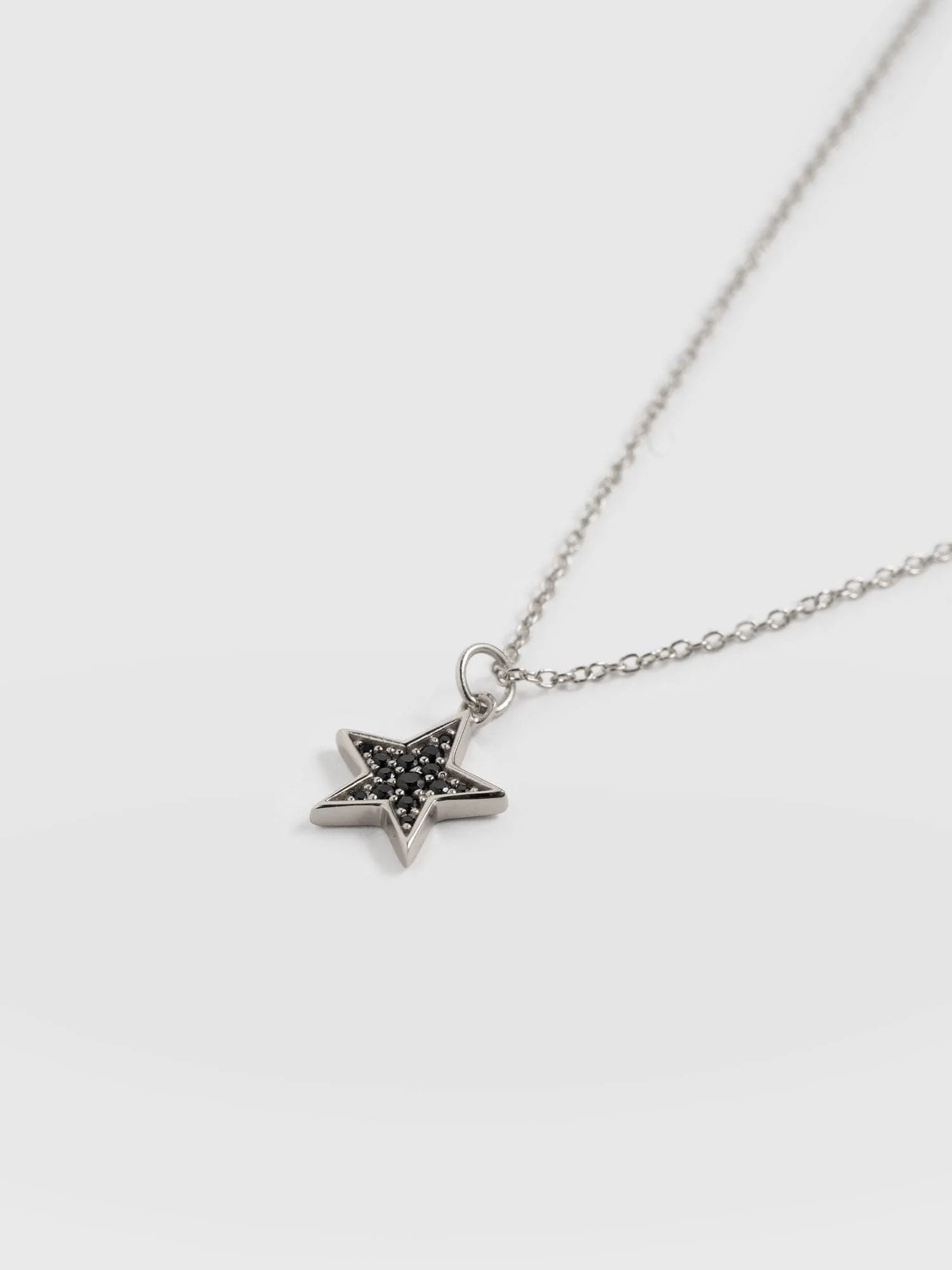 Astral Star Necklace - Silver/Black - Image 2