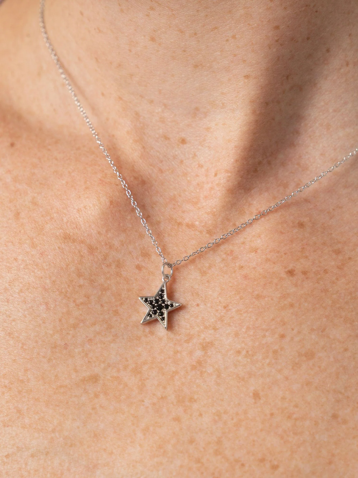 Astral Star Necklace - Silver/Black - Image 4