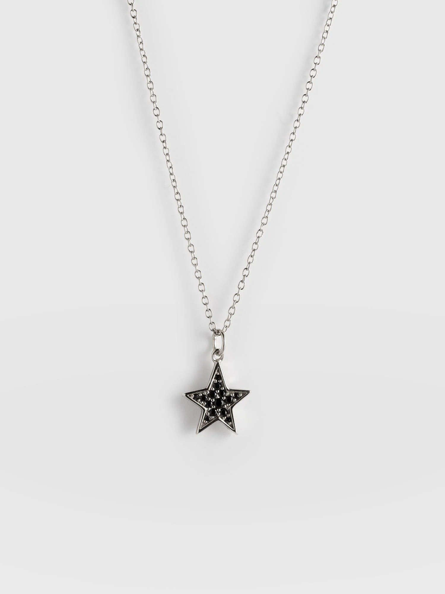 Astral Star Necklace - Silver/Black - Image 5