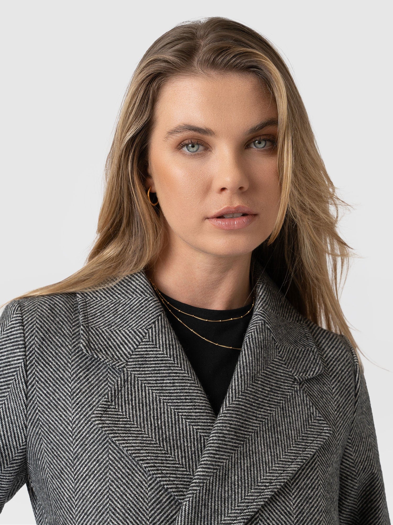 Audrey Wrap Coat - Chevron - Image 4