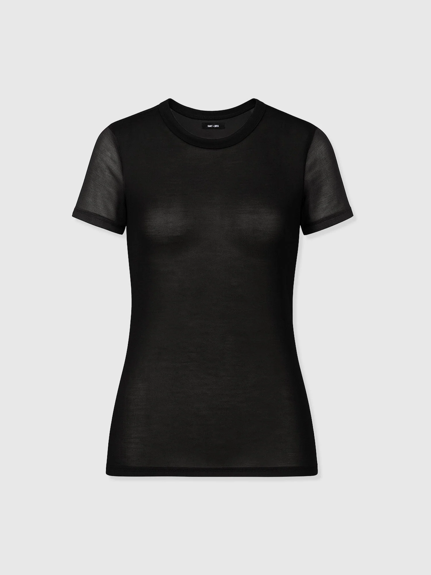 Austen Crew Neck Tee Short Sleeve - Black Mesh - Image 7