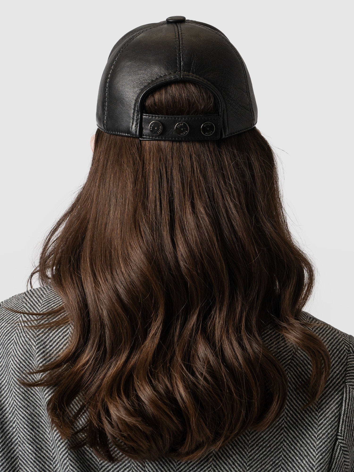 Avalon Leather Baseball Cap - Black - Image 6