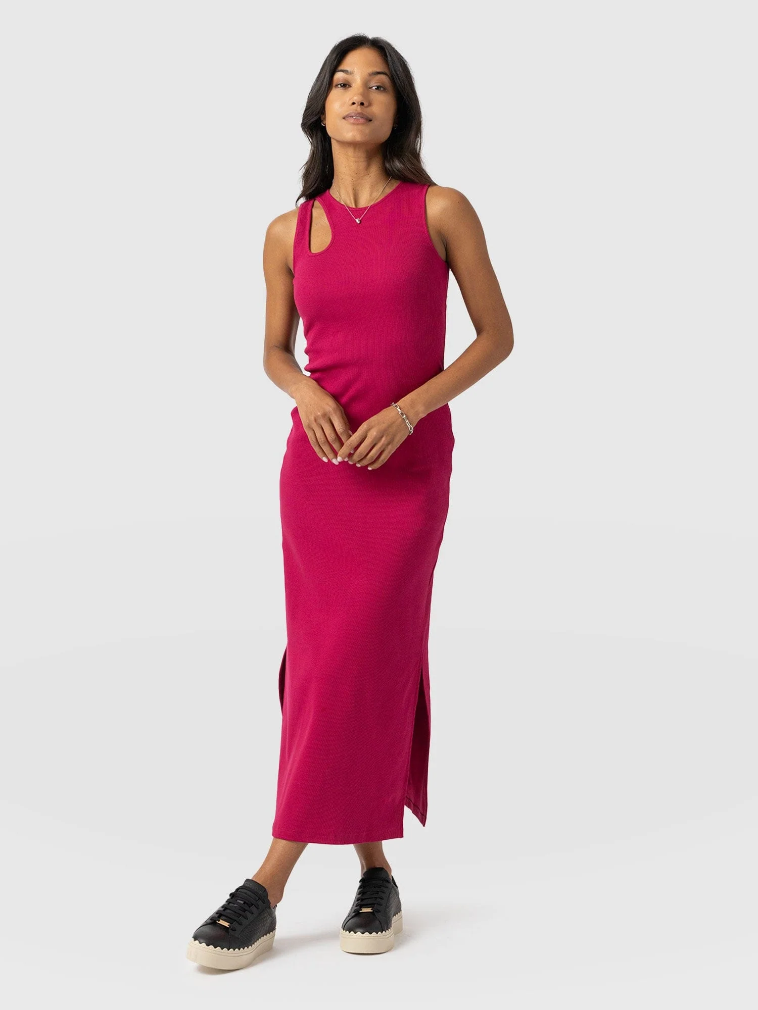 Axel Cut Out Dress - Fuchsia Pink - Image 2