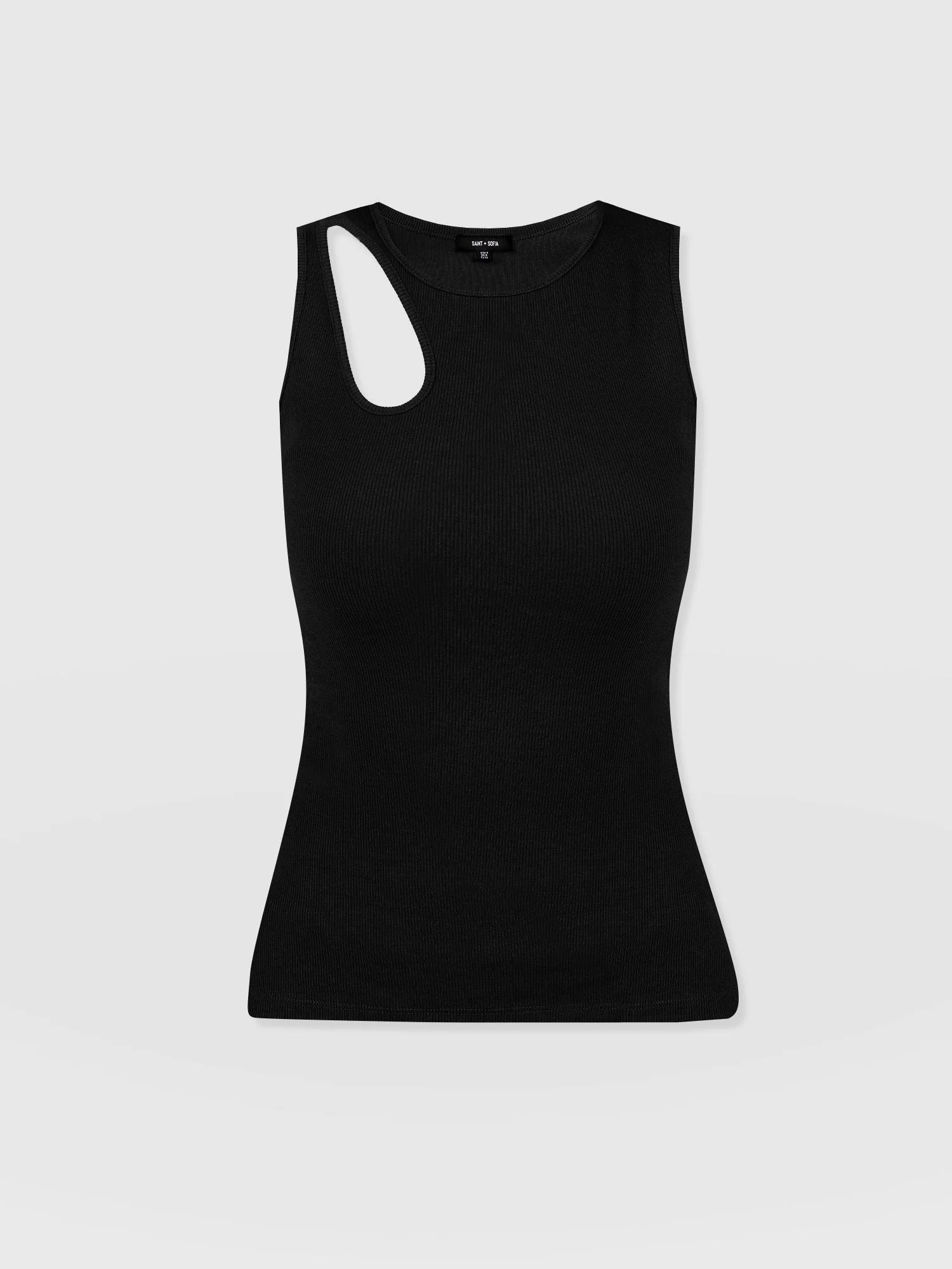 Axel Cut Out Vest - Black - Image 7