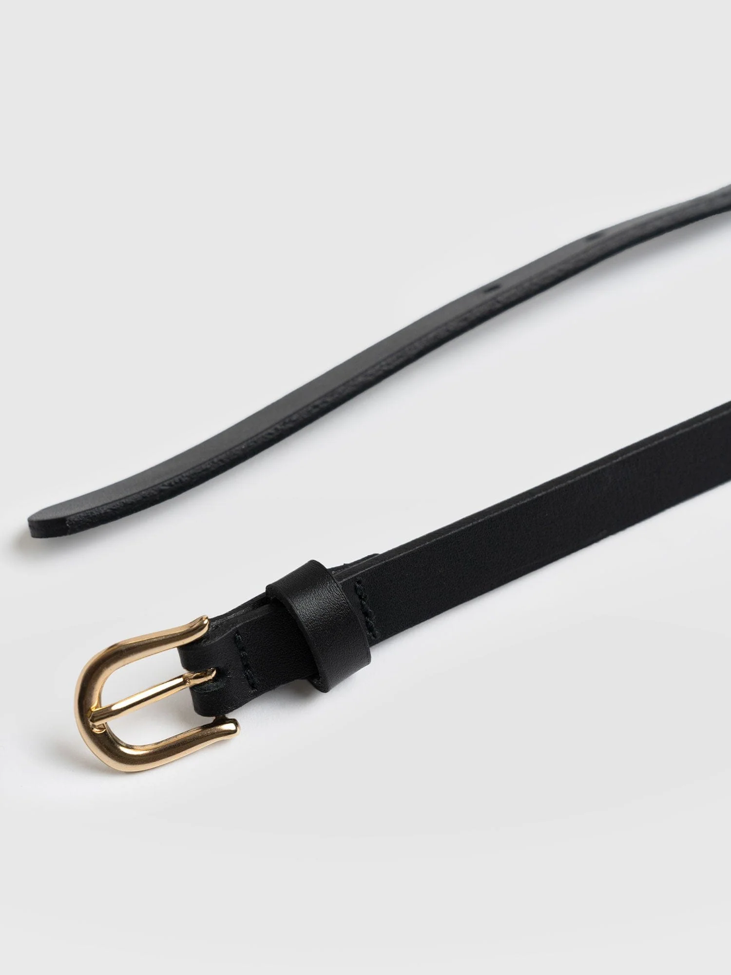 Axel Double Skinny Belt - Black - Image 2