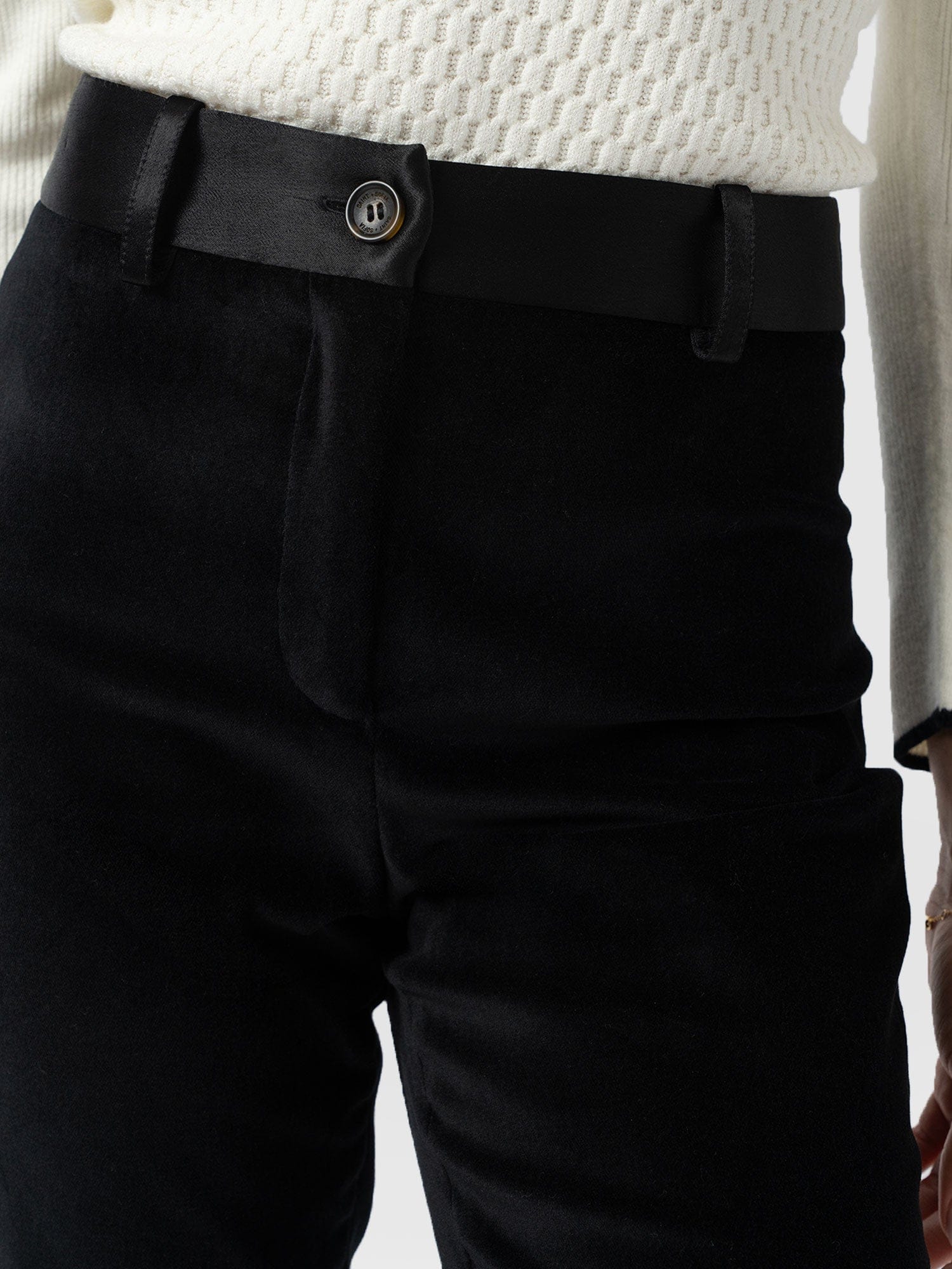 Axel Flared Pant - Black Velvet - Image 3