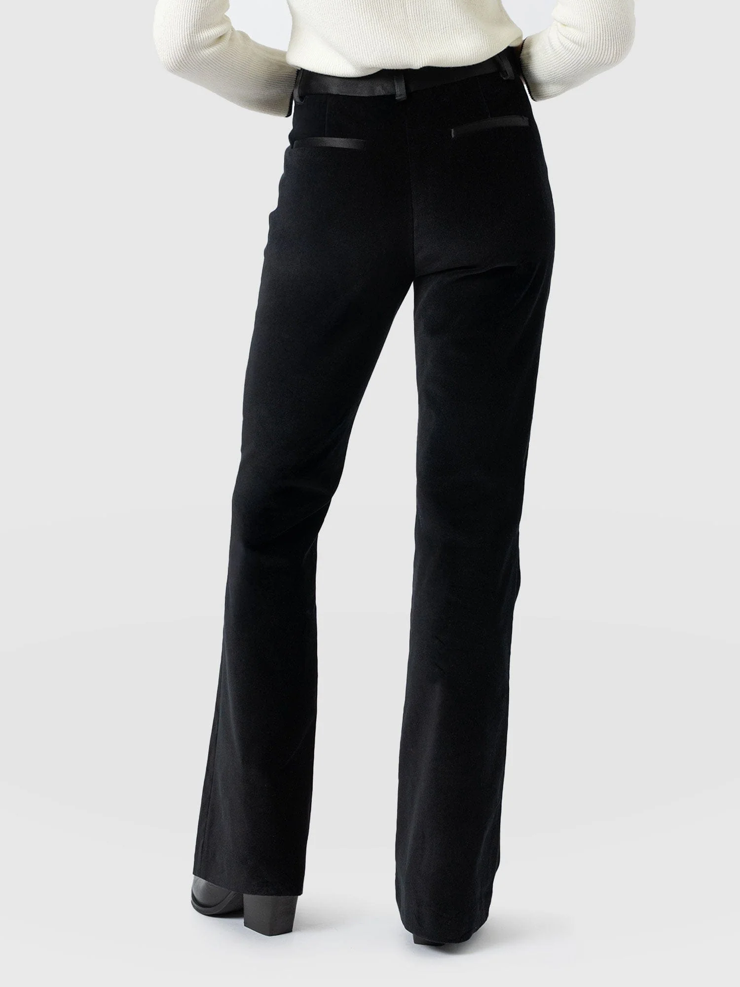 Axel Flared Pant - Black Velvet - Image 6