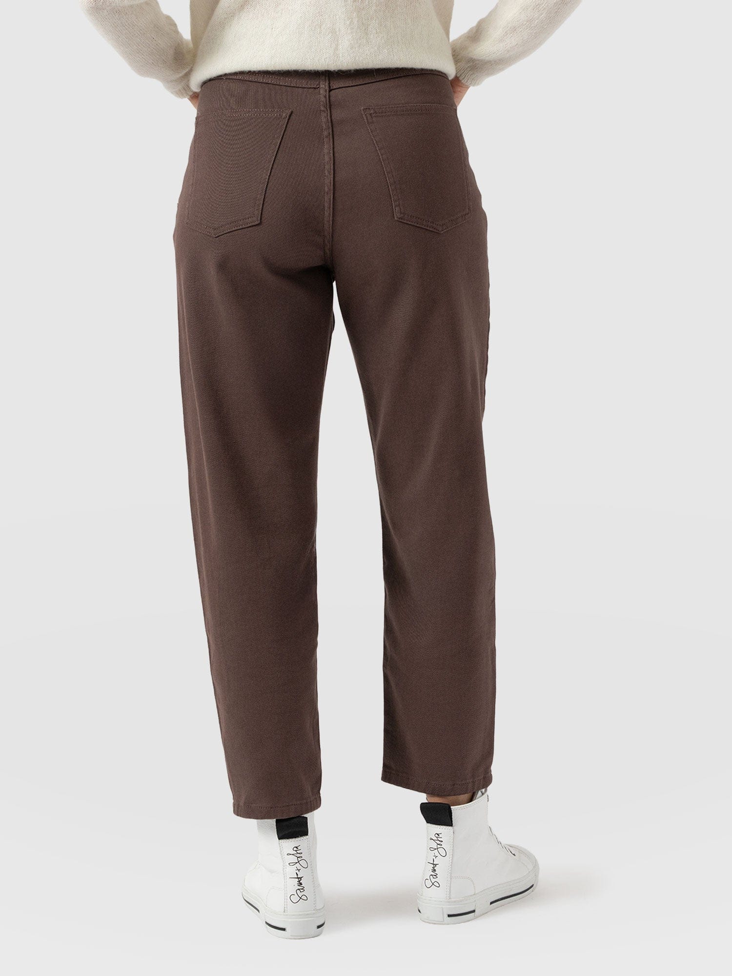 Barrel Leg Jean - Brown - Image 5