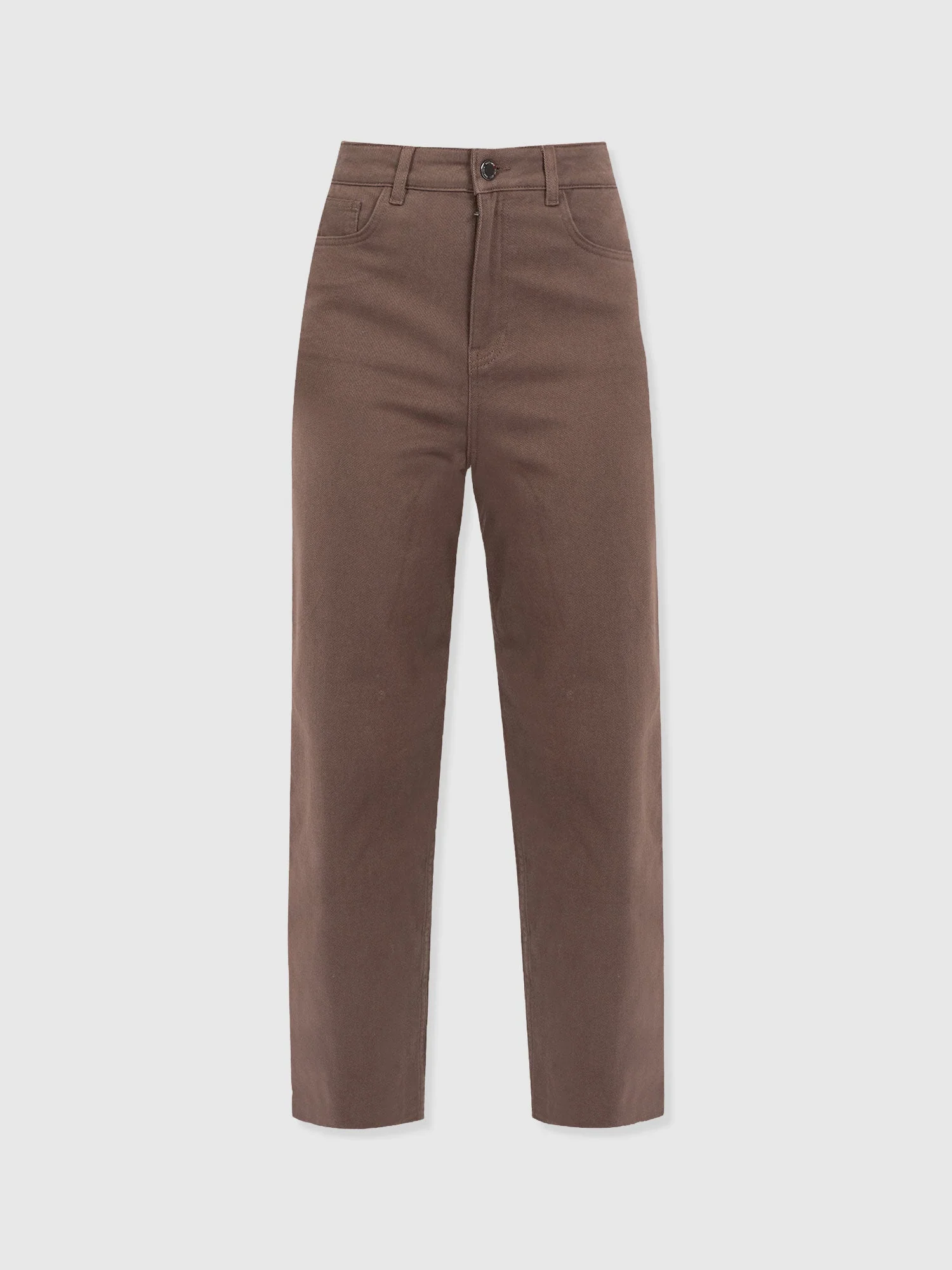 Barrel Leg Jean - Brown - Image 7