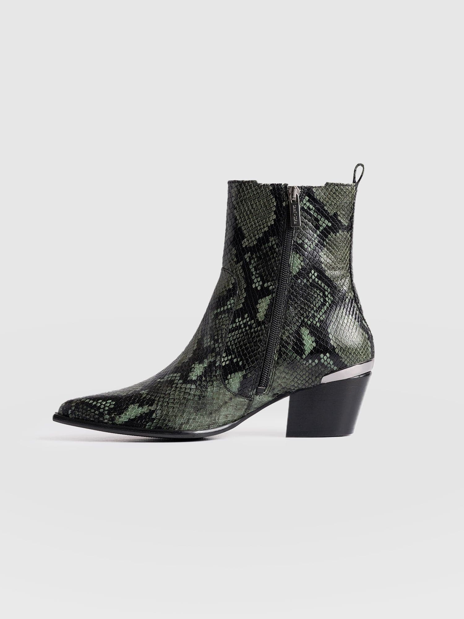 Billie Snake Boot - Green - Image 2