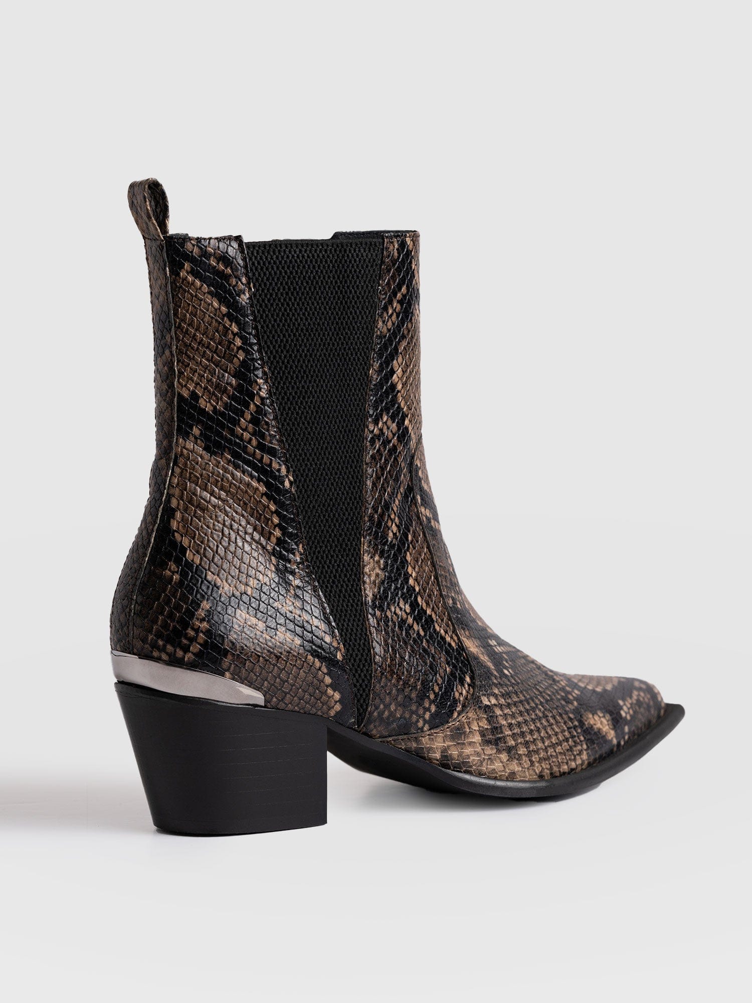 Billie Snake Boot - Taupe - Image 3