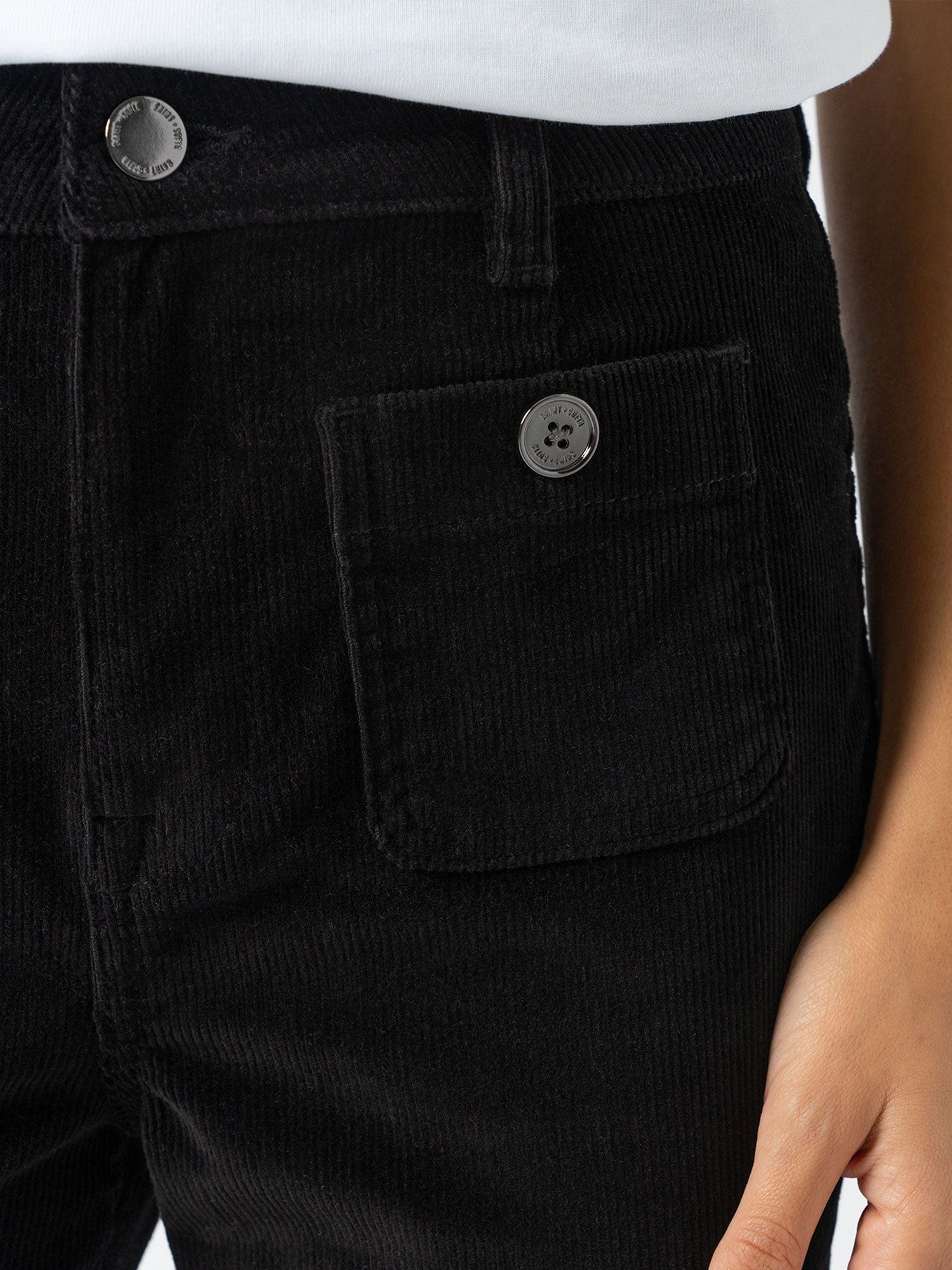 Bowie Flared Pant - Black Cord - Image 5