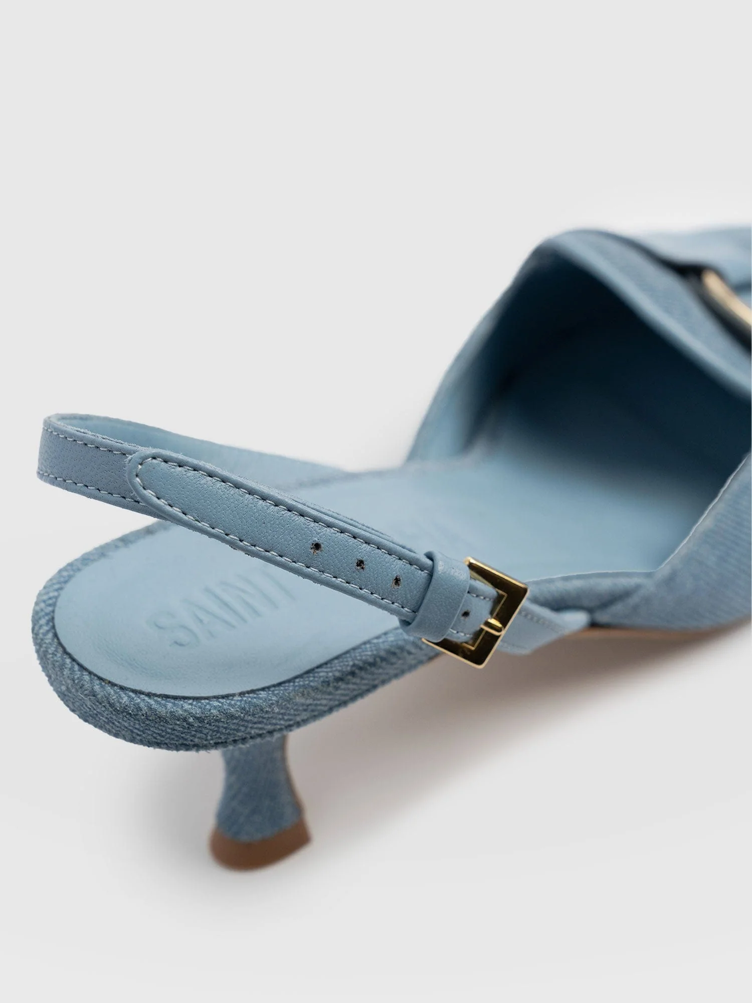 Bridget Sling Back Heels - Blue - Image 4