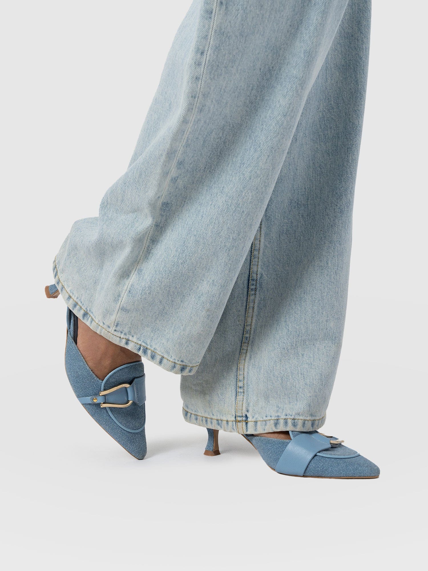 Bridget Sling Back Heels - Blue - Image 6