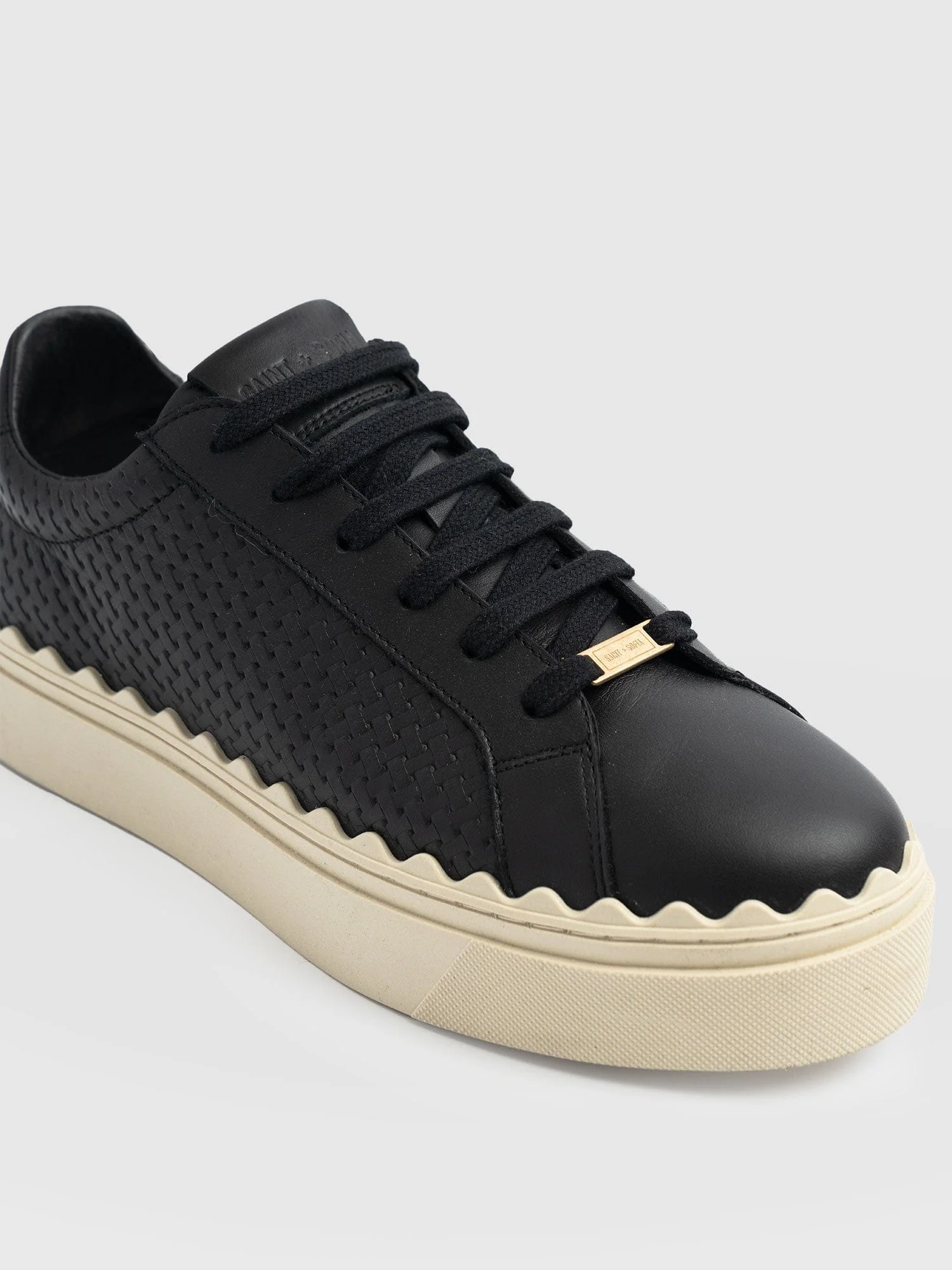 Brook Scallop Trainer - Black - Image 3