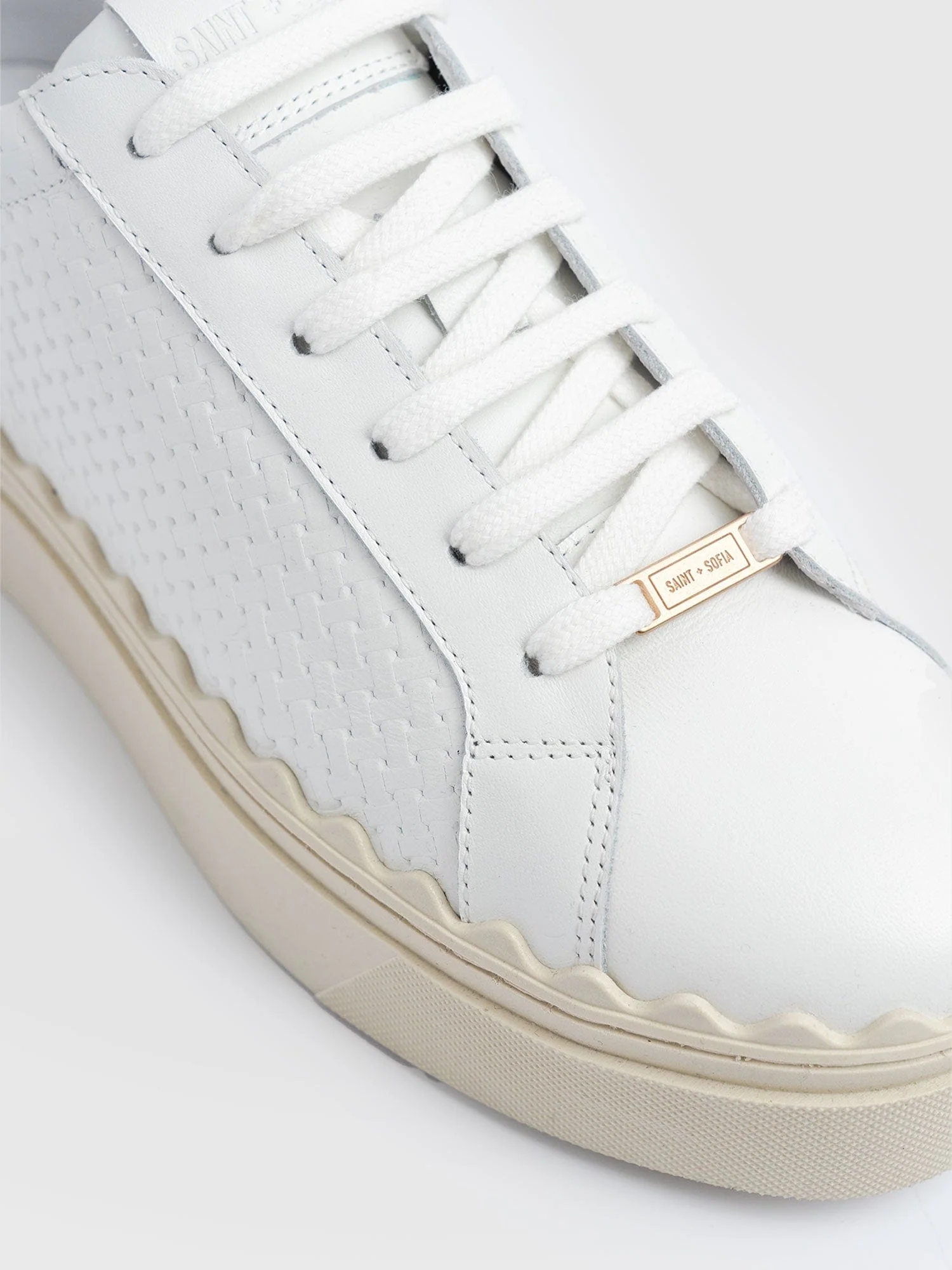 Brook Scallop Trainer - White - Image 3