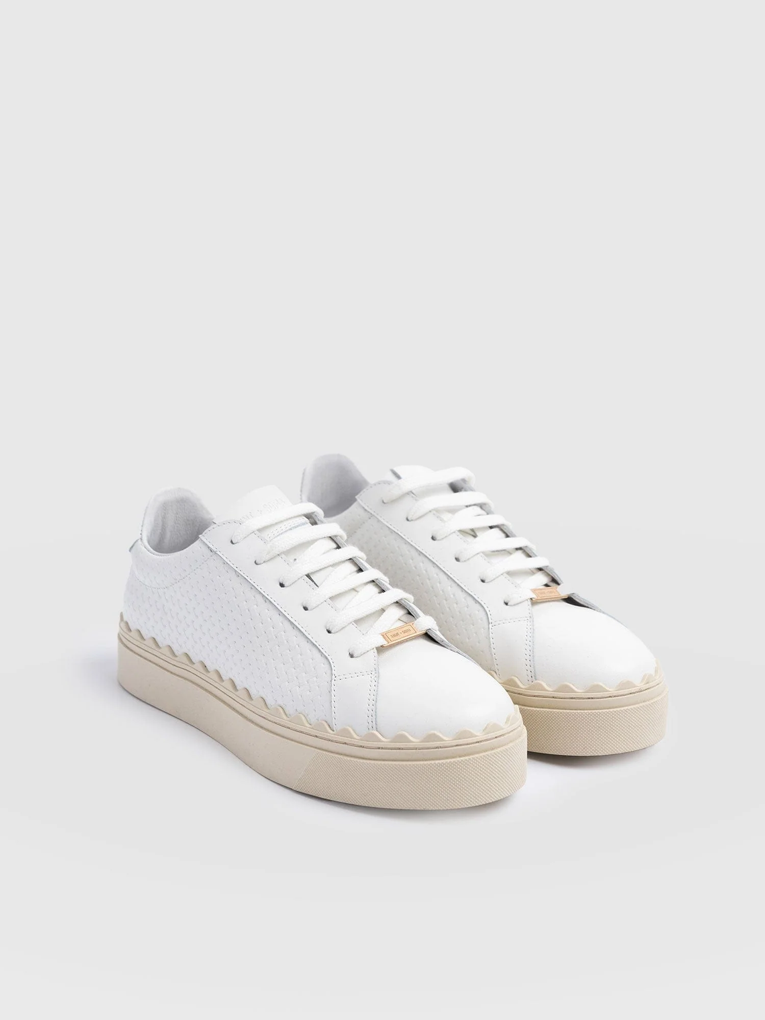 Brook Scallop Trainer - White - Image 4