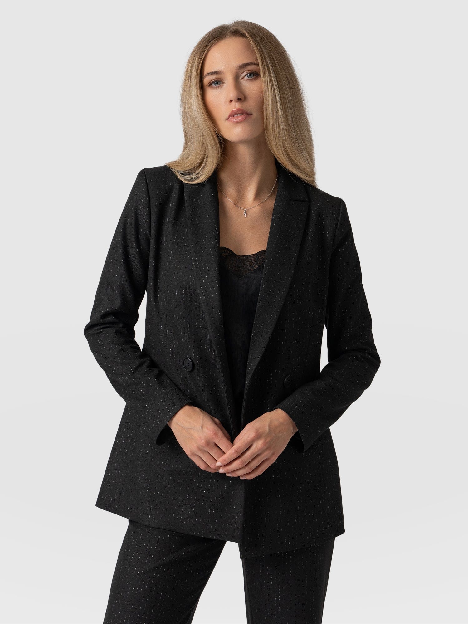 Cambridge Blazer - Black Pinstripe - Image 2