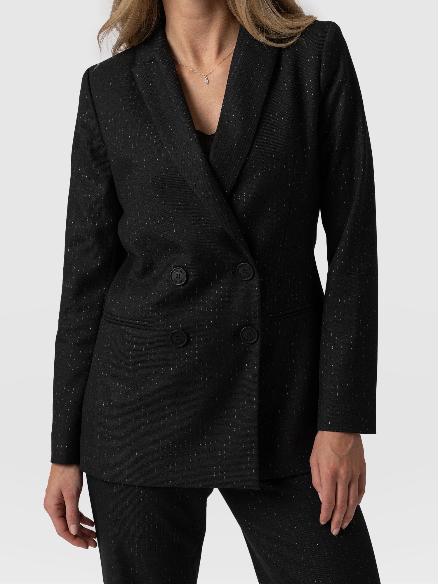Cambridge Blazer - Black Pinstripe - Image 3