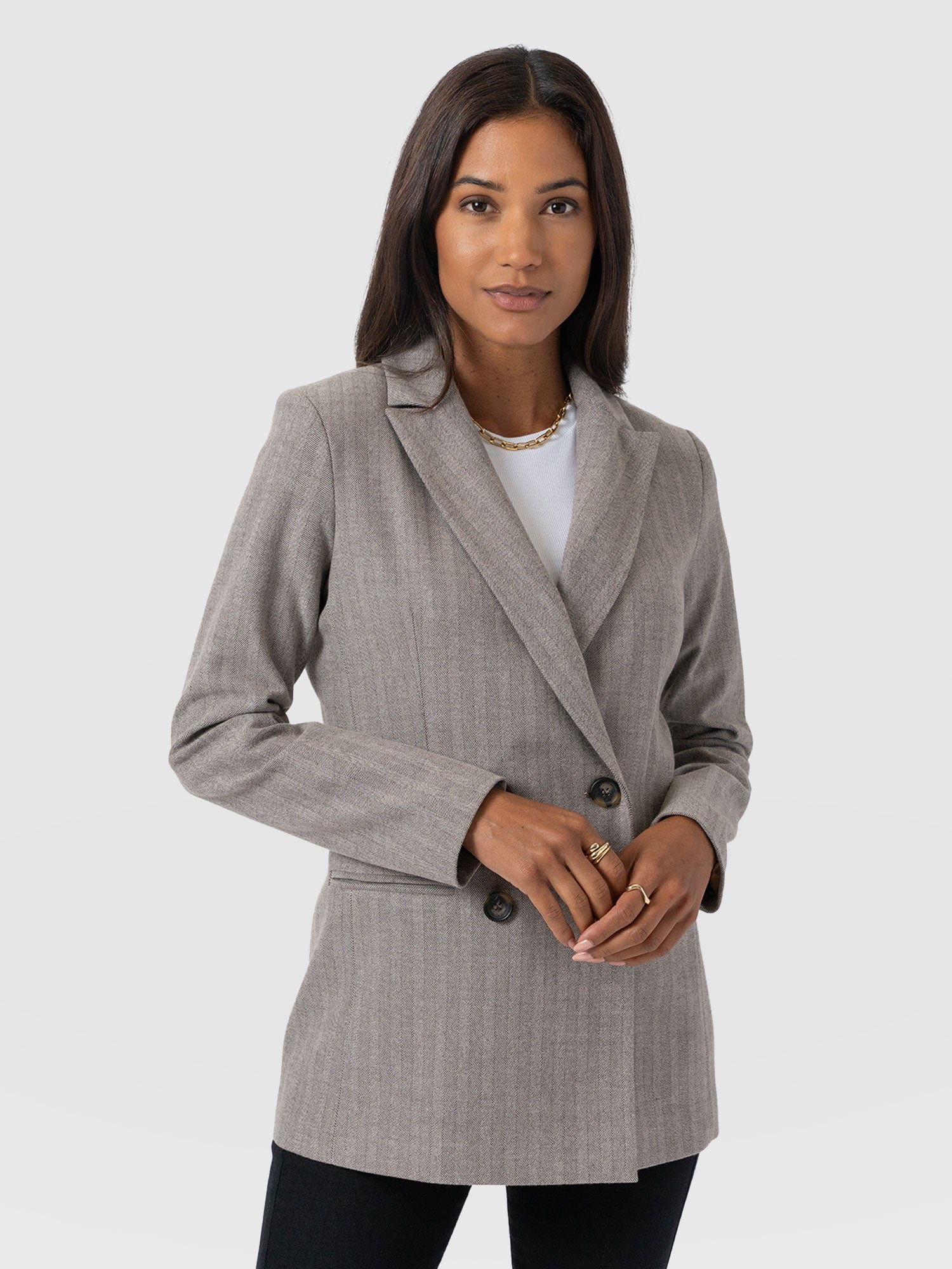 Cambridge Blazer - Brown Herringbone - Image 2