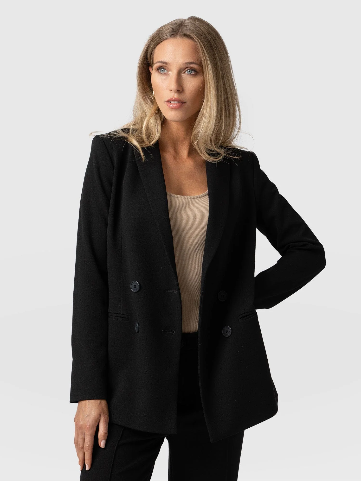 Cambridge Blazer Crepe - Black - Image 2