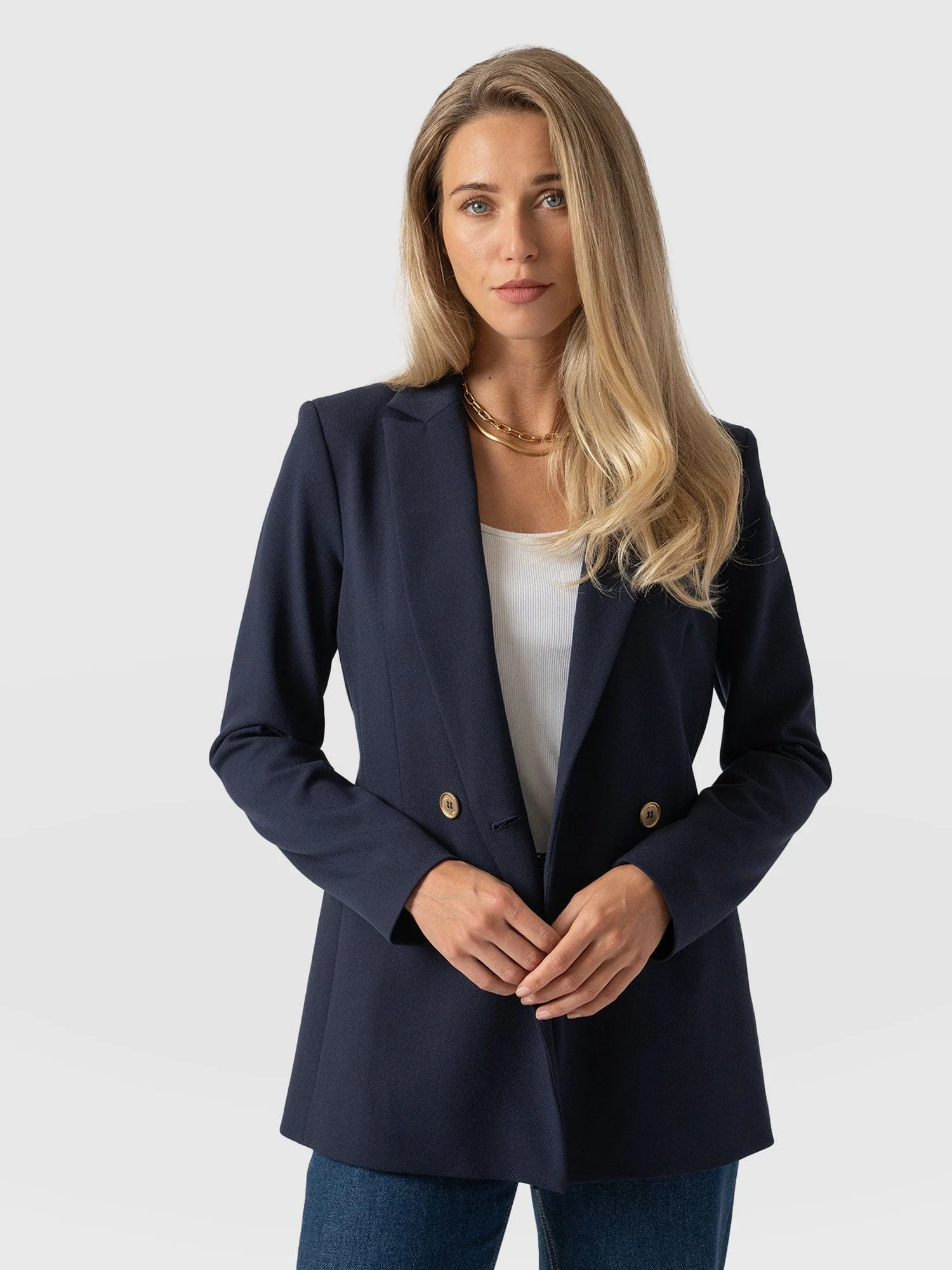 Cambridge Blazer - Navy Crepe - Image 2
