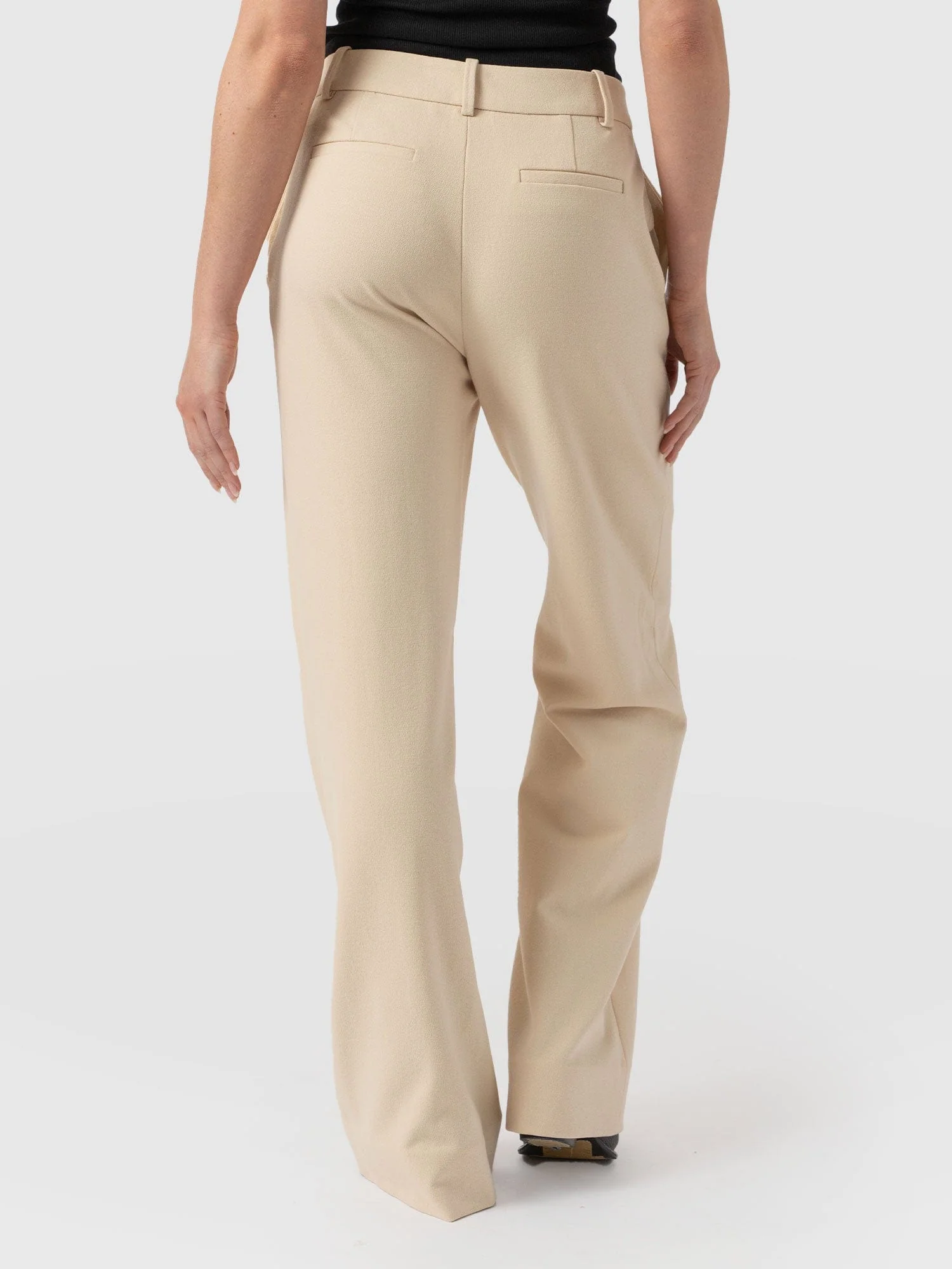 Cambridge Tailored Wide Leg Pant - Beige - Image 6